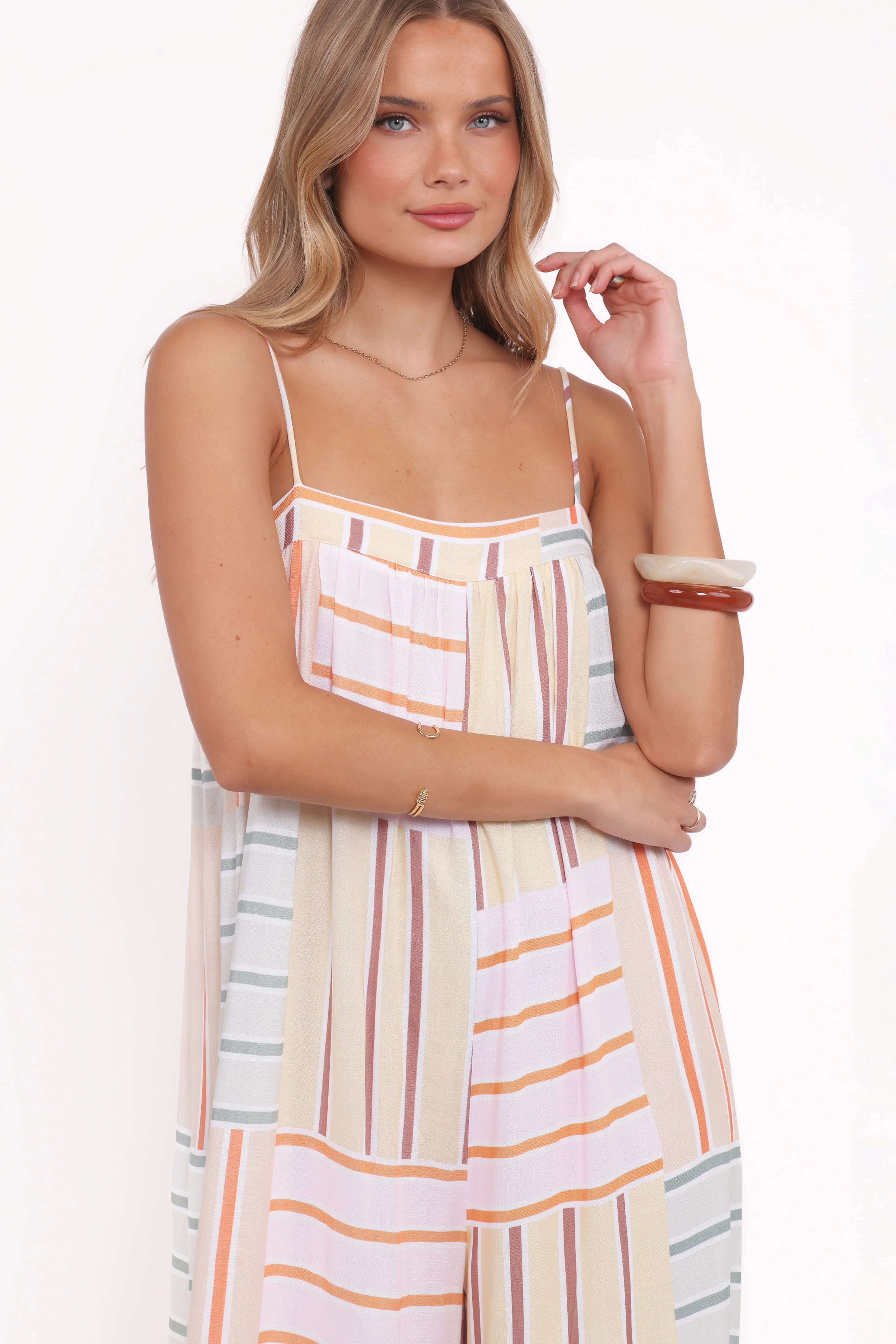 Abegail Flowy Jumpsuit- Multi Stripe - Image 2