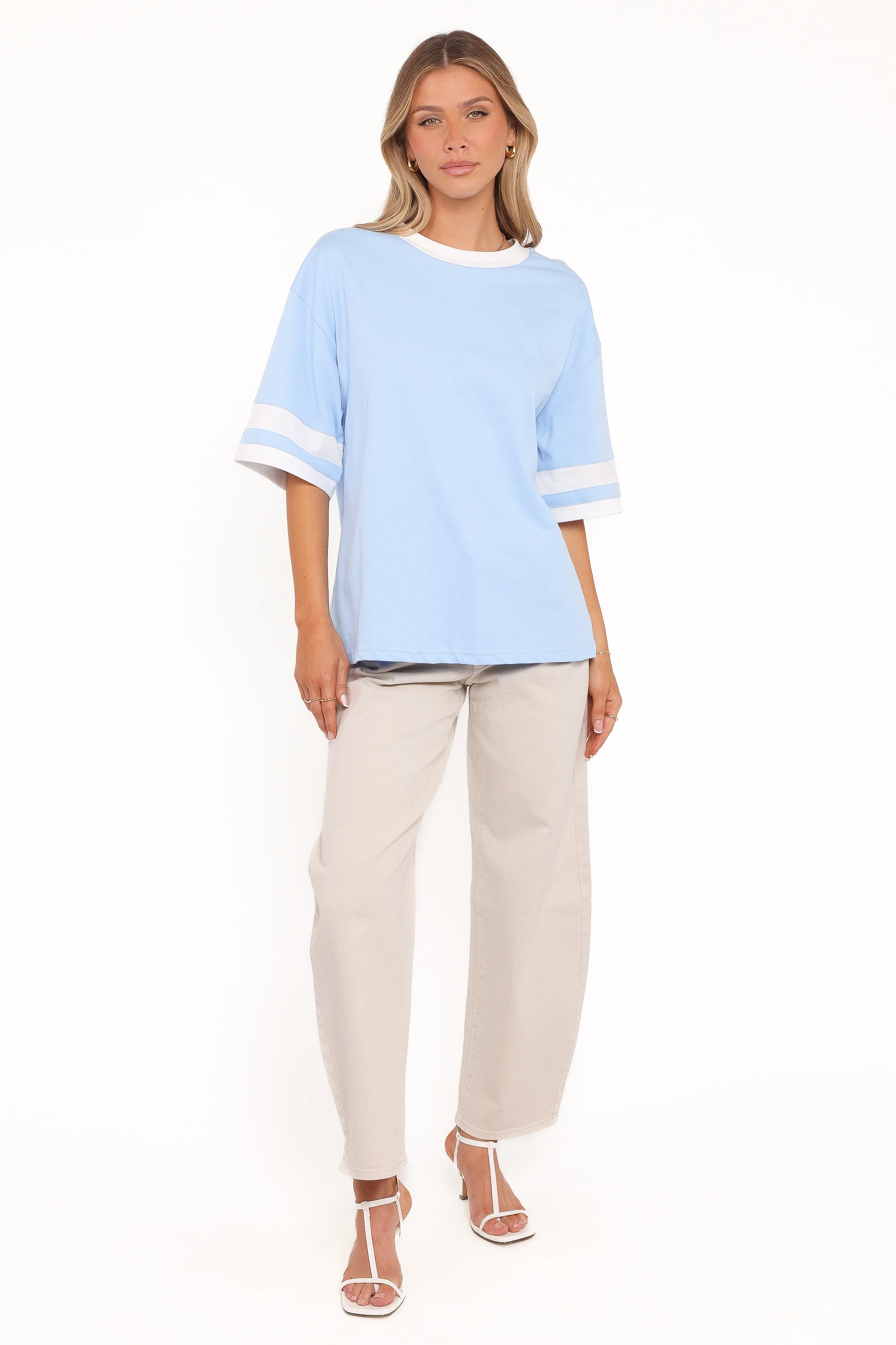 Abril Contrast Tee - Blue - Image 5