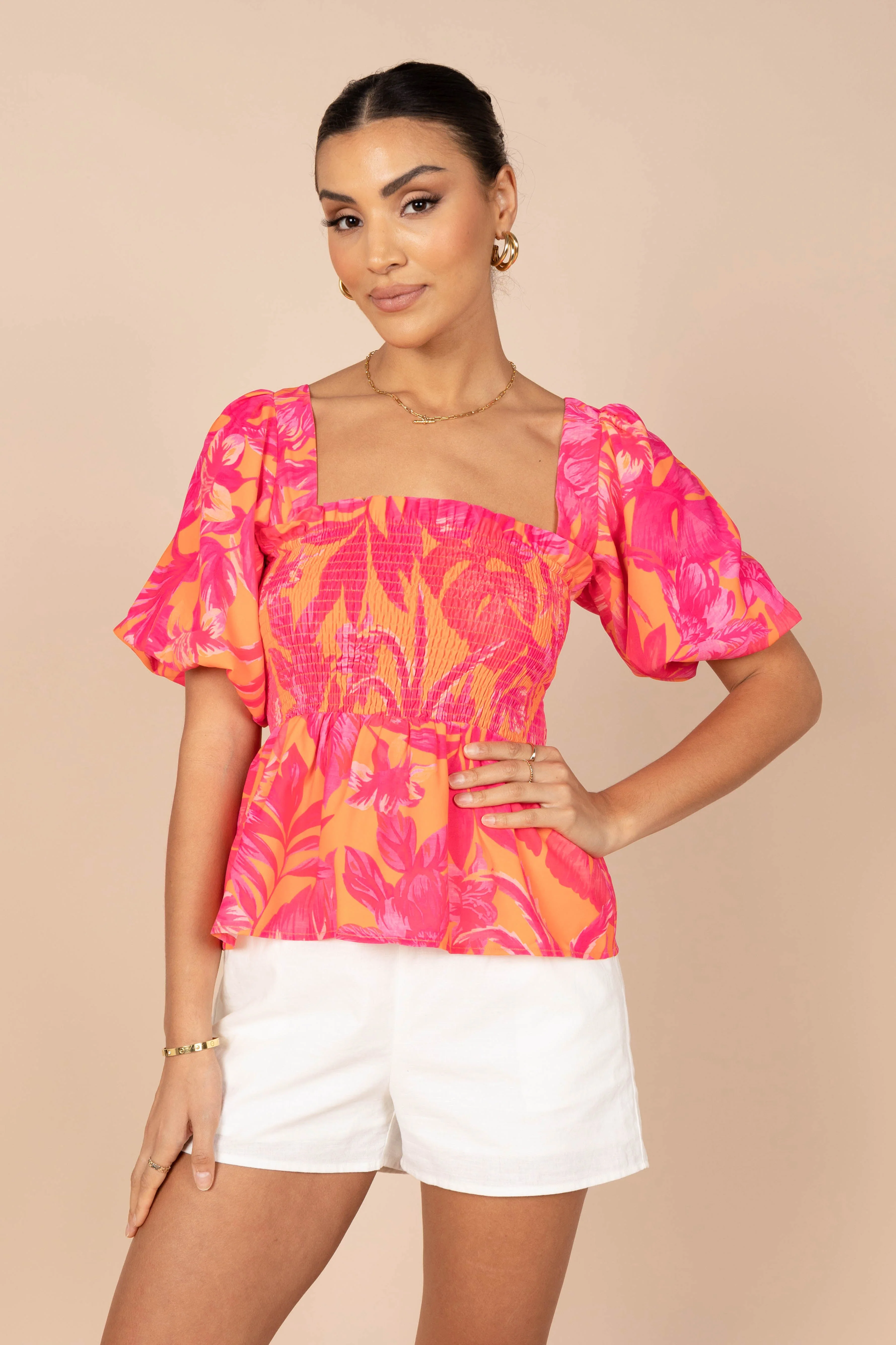 Addison Peplum Top - Pink Tropics - Image 7
