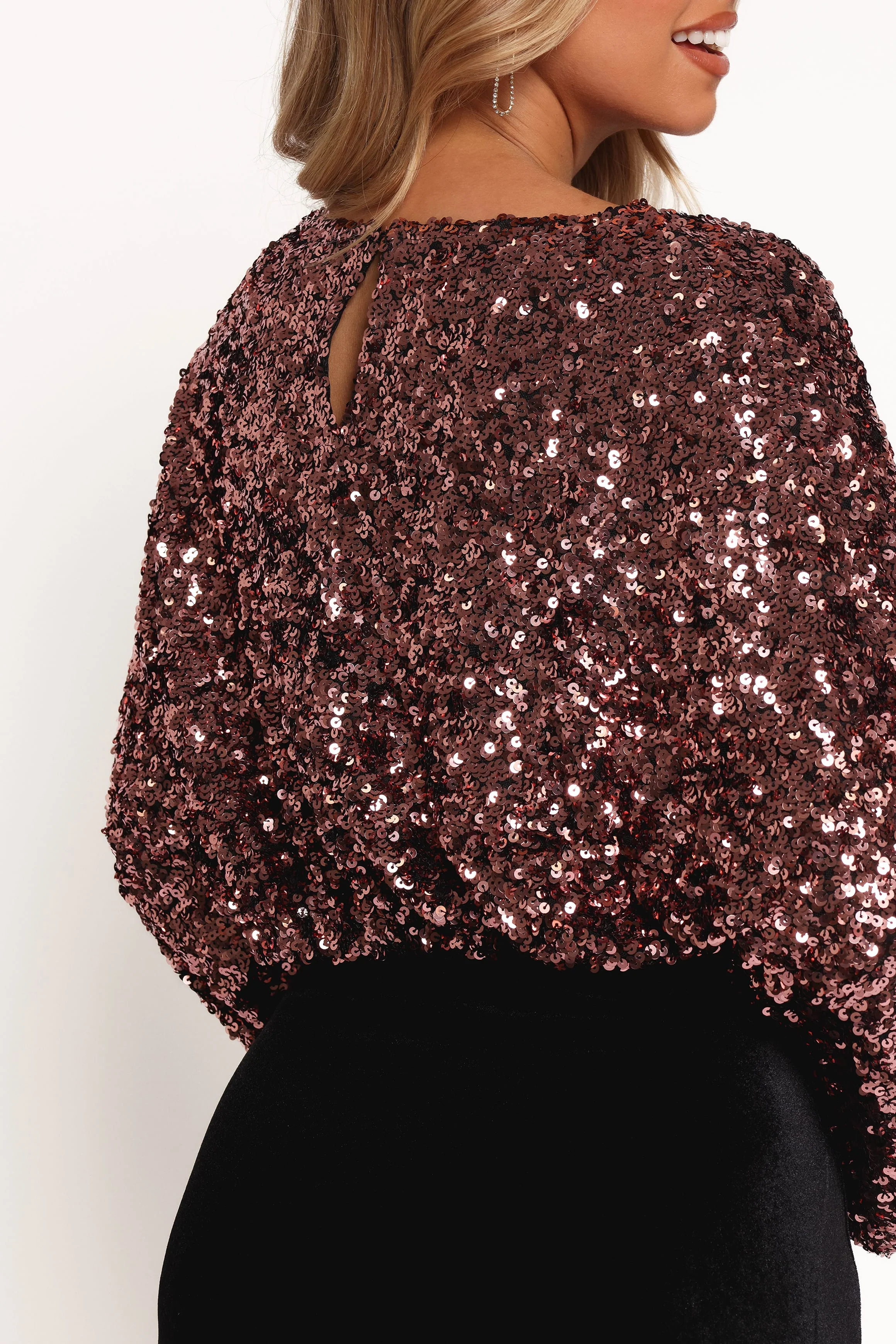 Adelina Sequin Top - Black Rose - Image 8