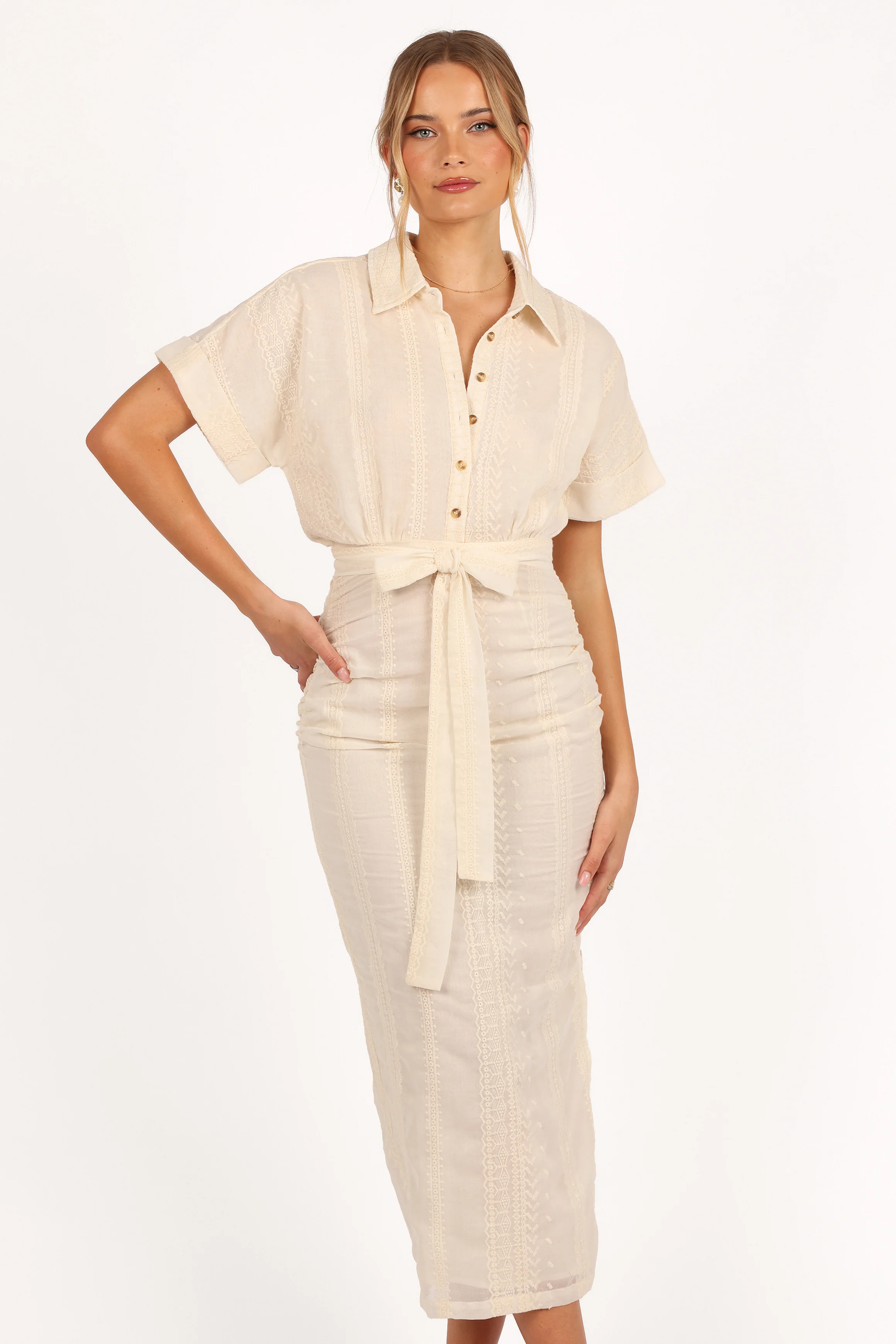 Adorlee Midi Dress - Cream - Image 6