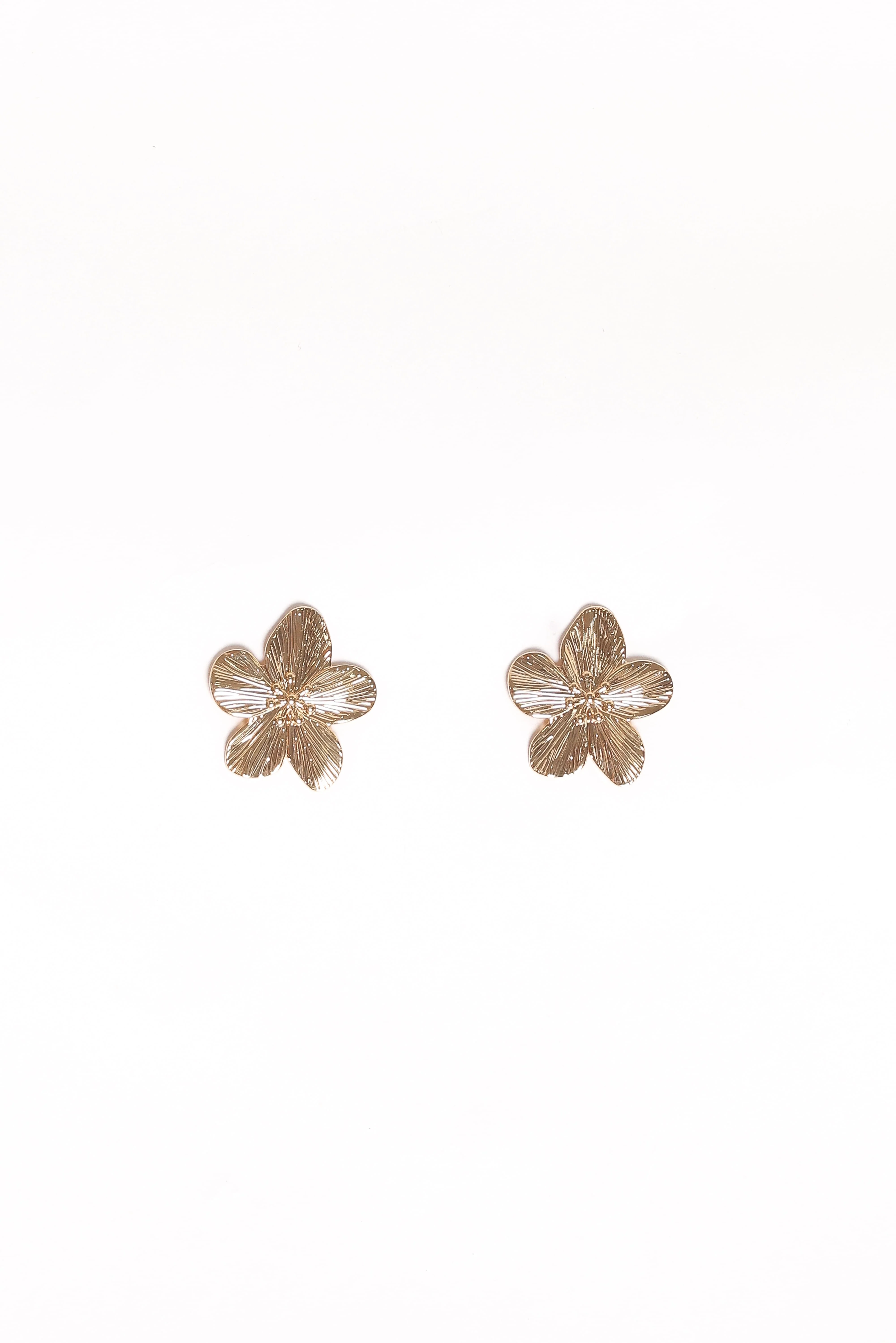 Adriana Flower Earrings - Gold - Image 2