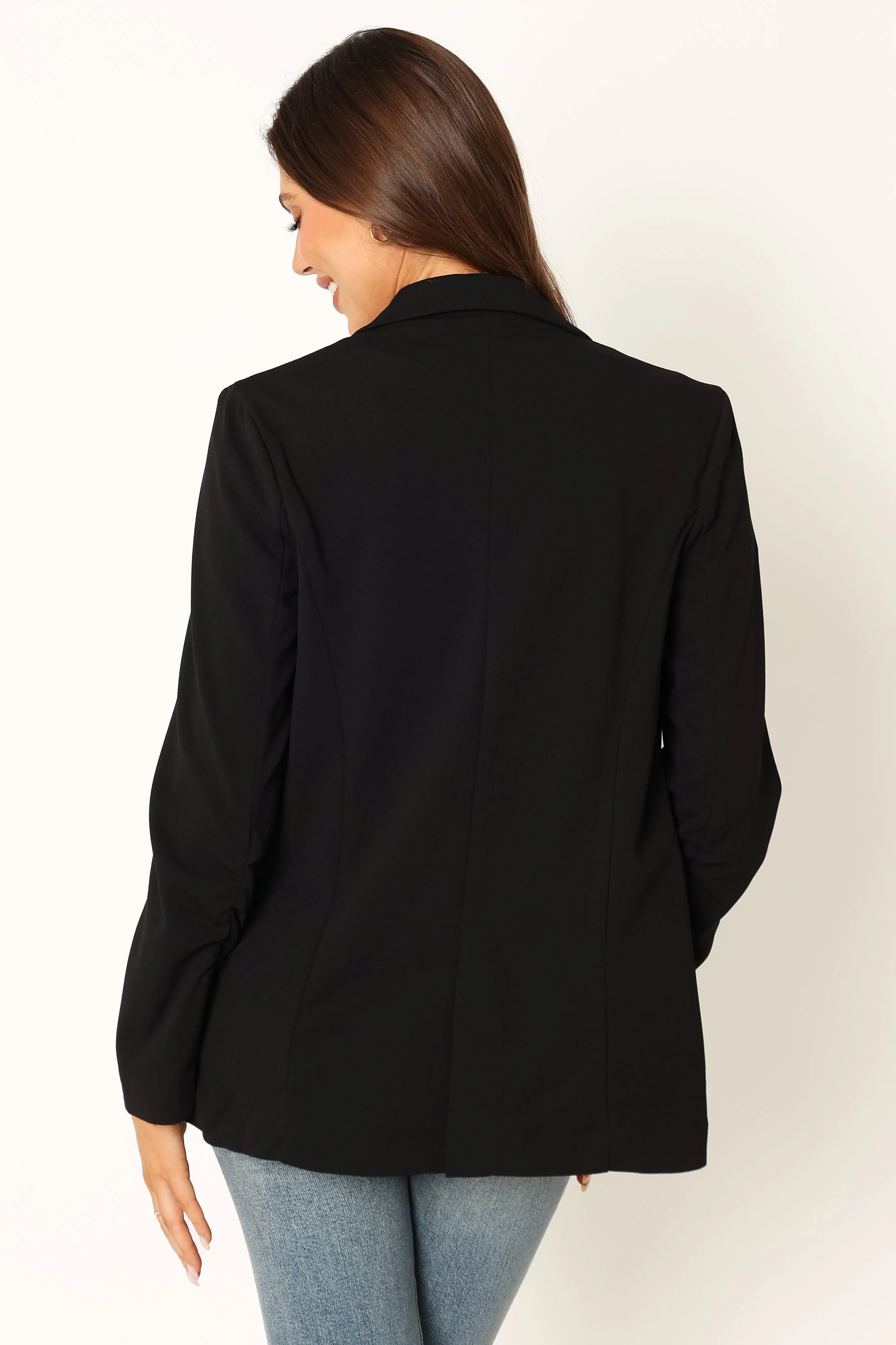 Ailani Button Front Blazer - Black - Image 3