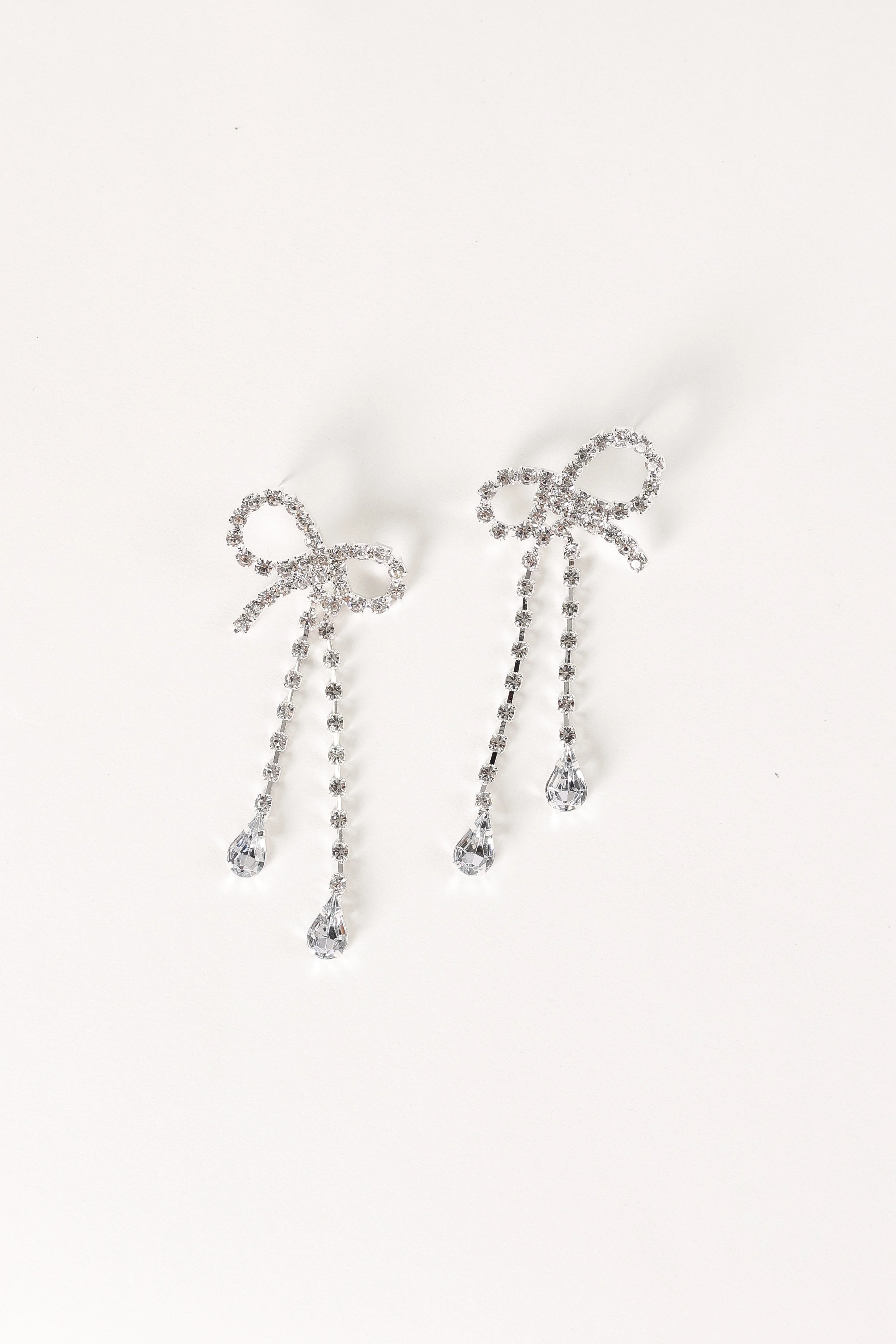 Ainsley Bow Earrings - Silver - Image 2
