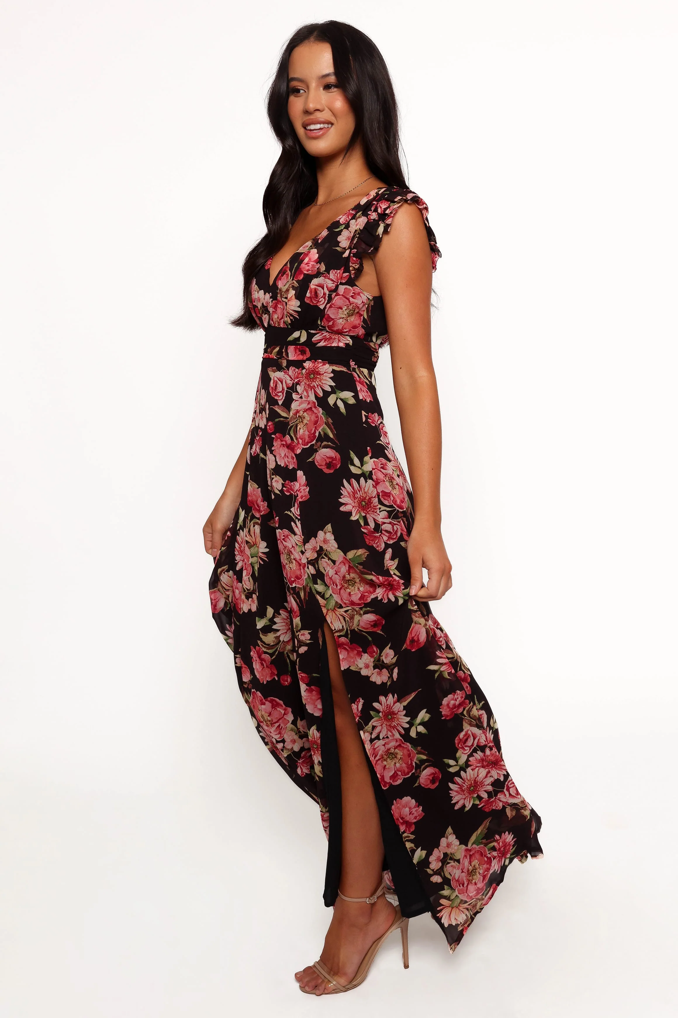 Aldo Maxi Dress - Black Floral - Image 3