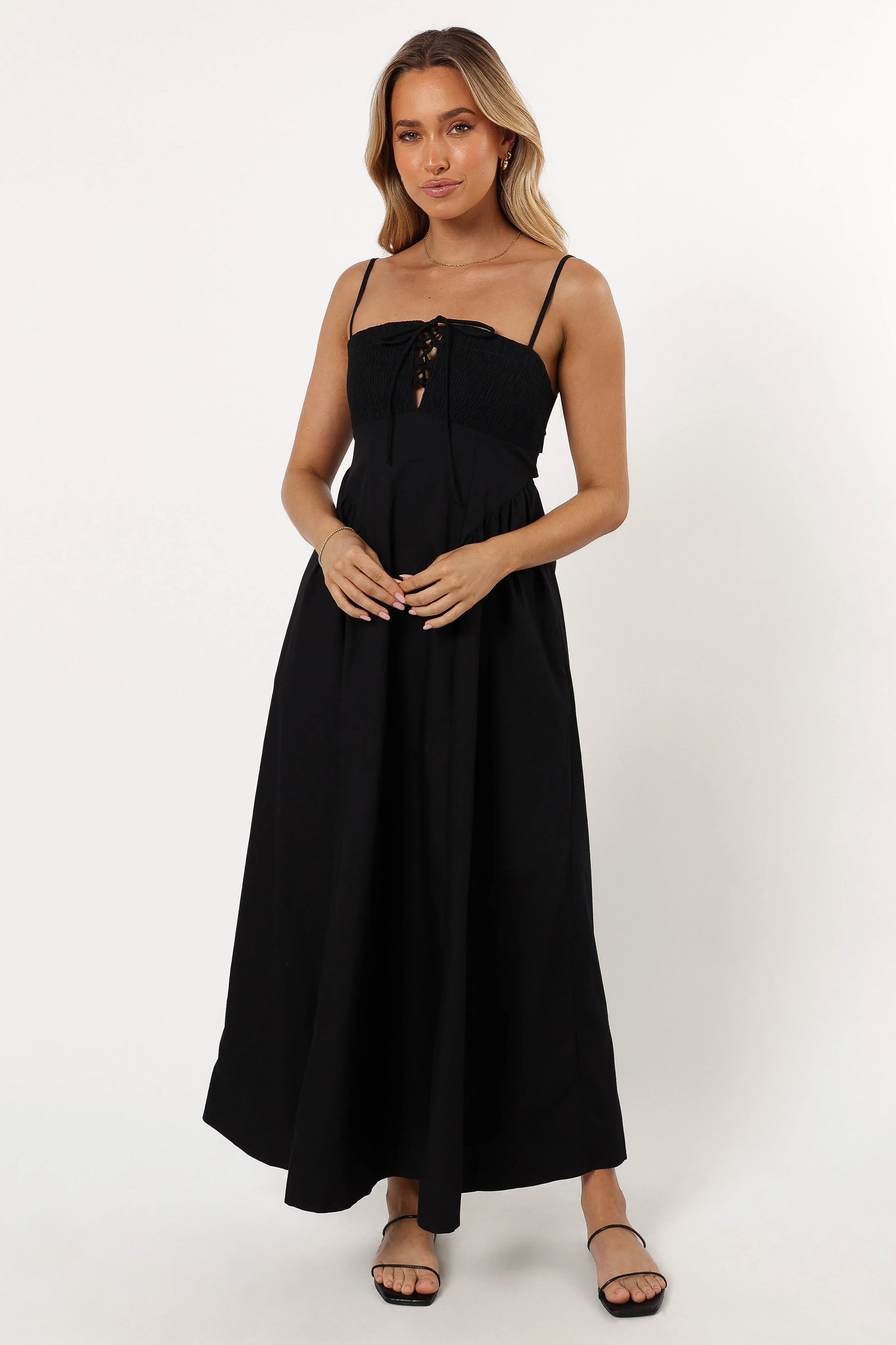 Alena Midi Dress - Black - Image 3
