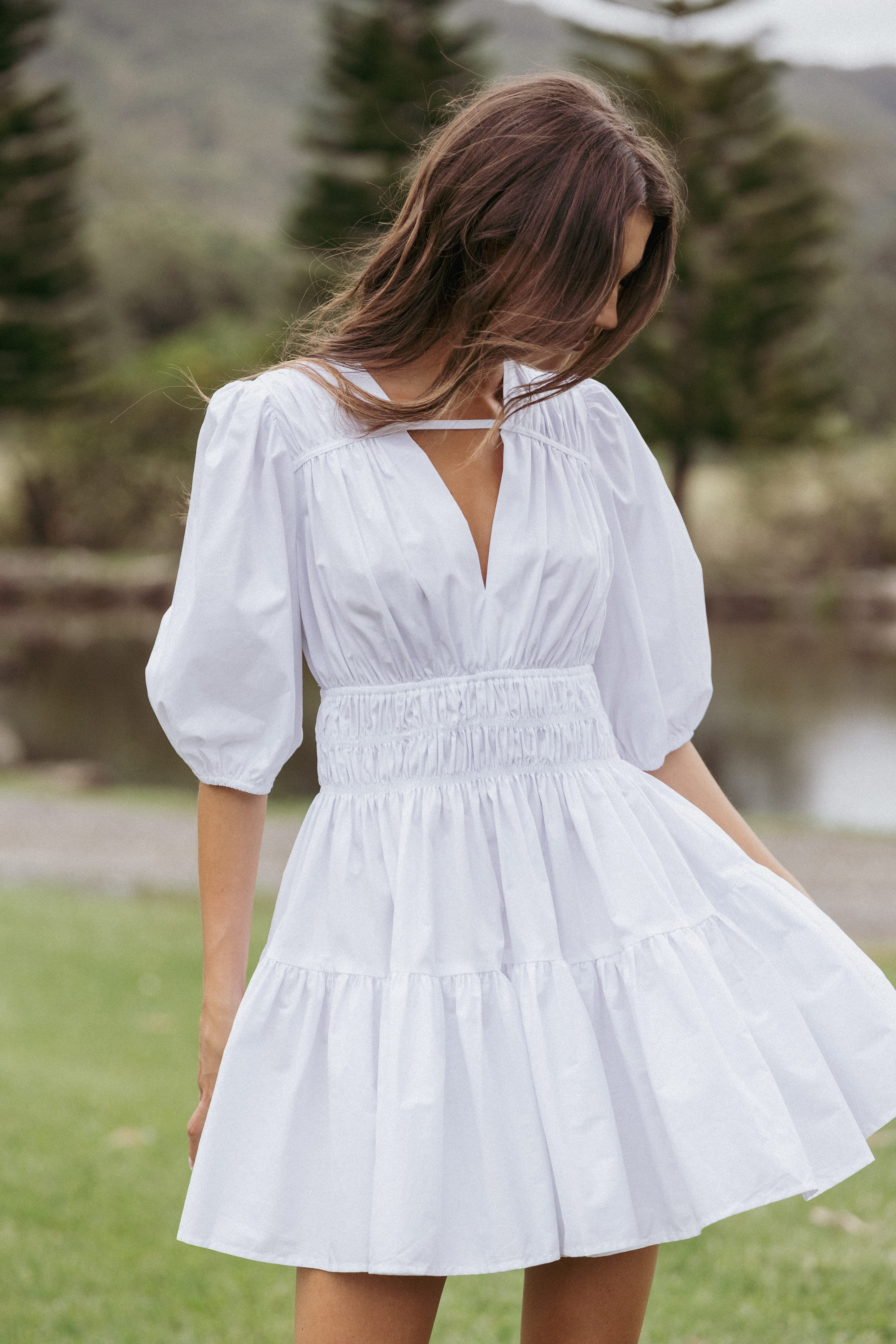 Alessia Mini Dress - White - Image 10