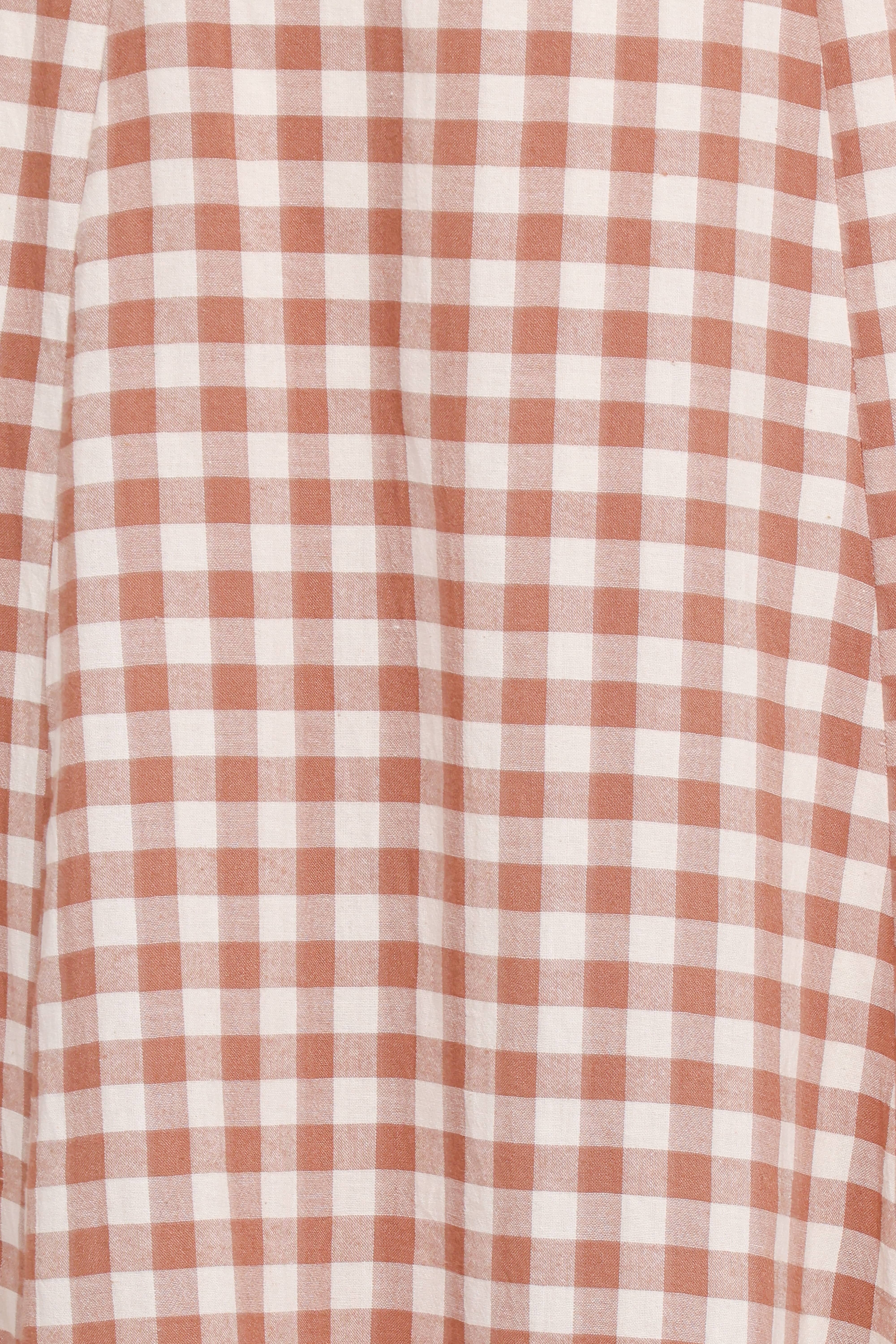 Alexander Maxi Skirt - Tan Gingham - Image 5