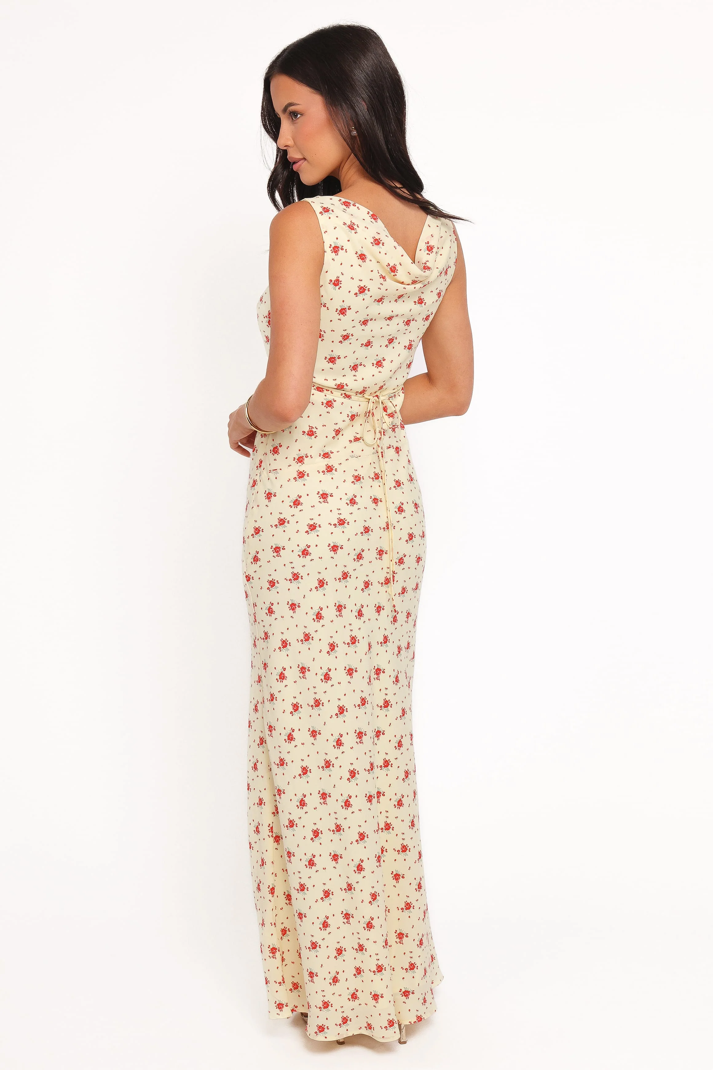 Alima Sleeveless Maxi Dress - Yellow Floral - Image 5