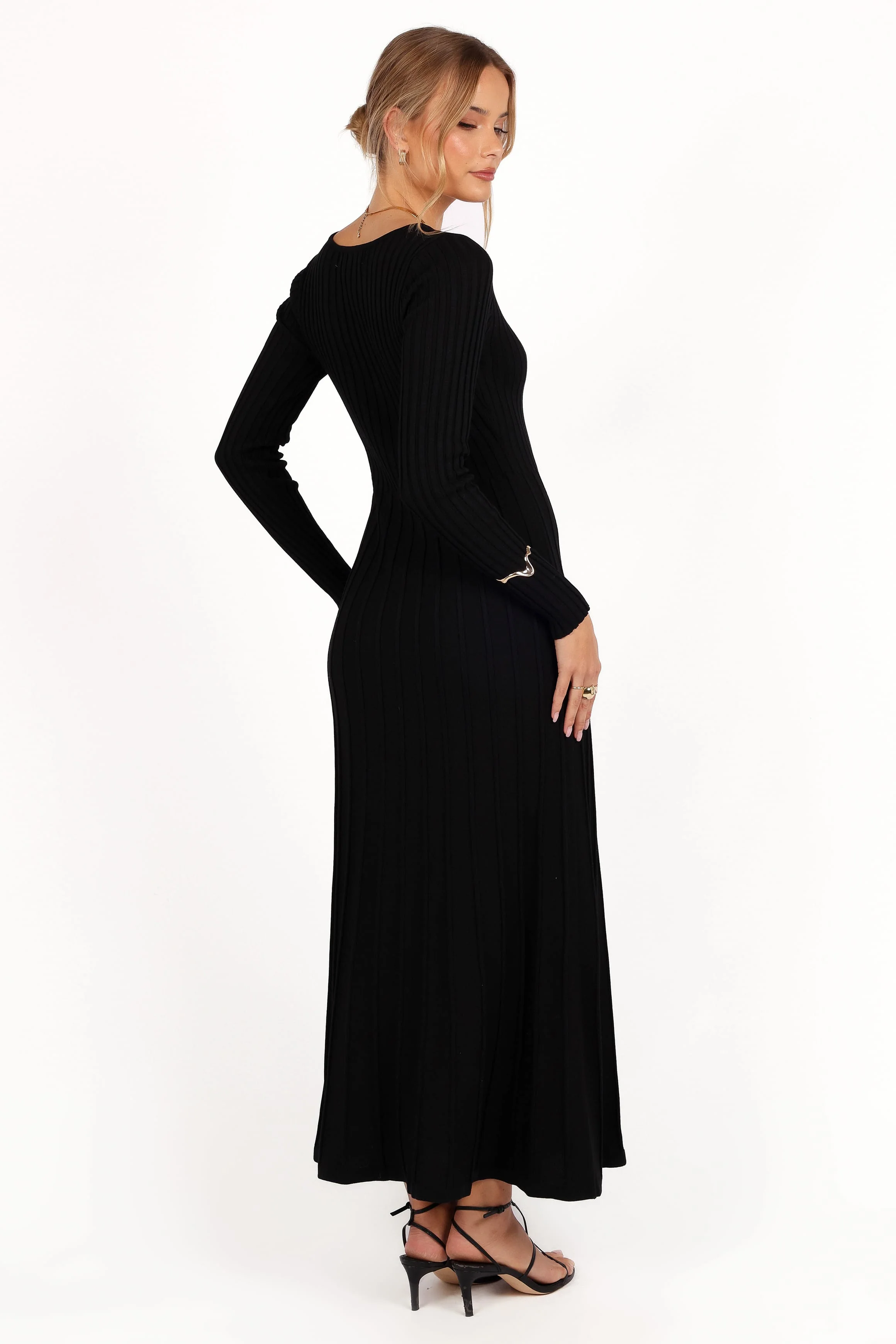 Alison Long Sleeve Maxi Dress - Black - Image 4