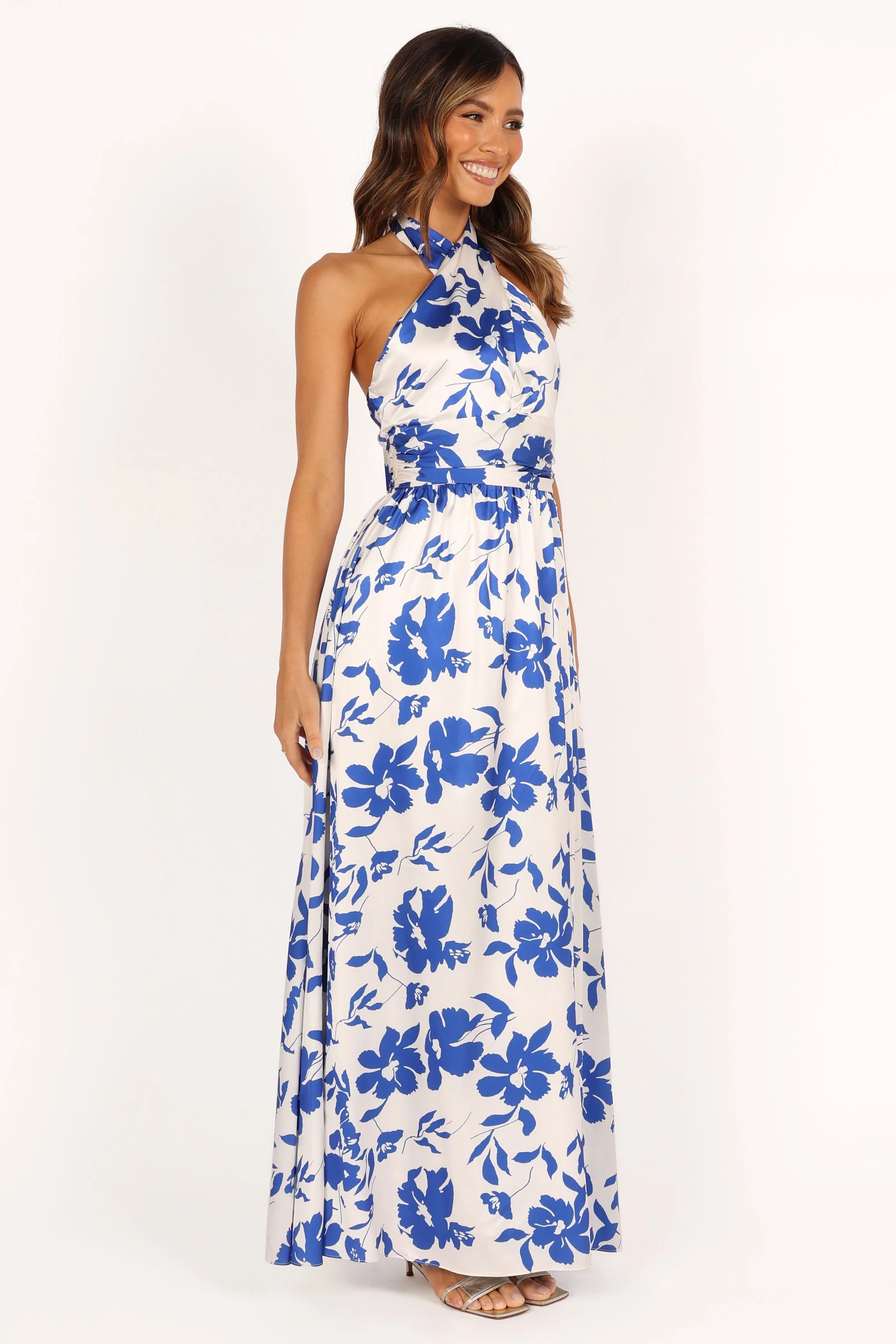 Allora Halter Dress - Blue Floral - Image 11
