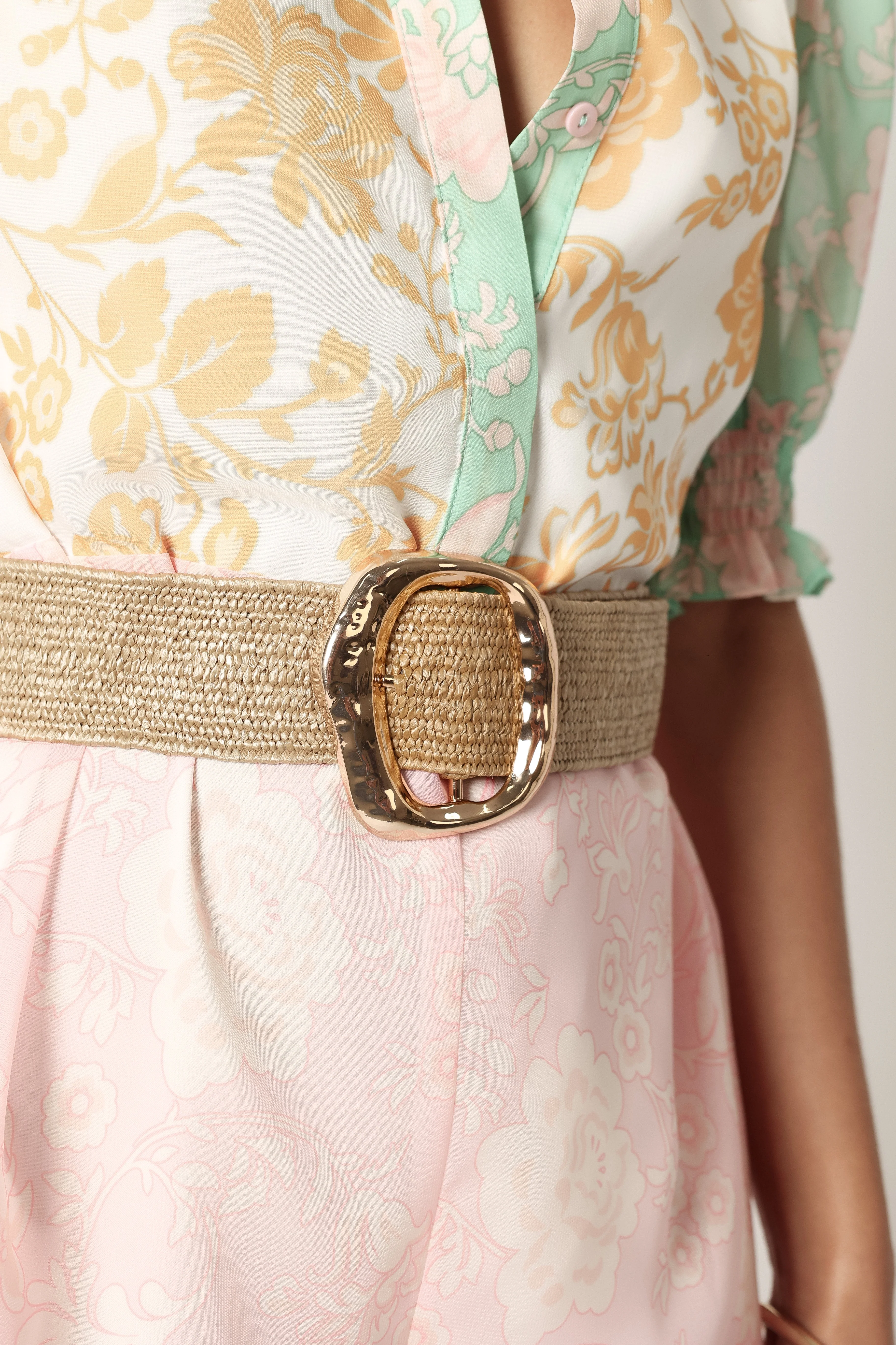 Amalfi Woven Belt - Gold