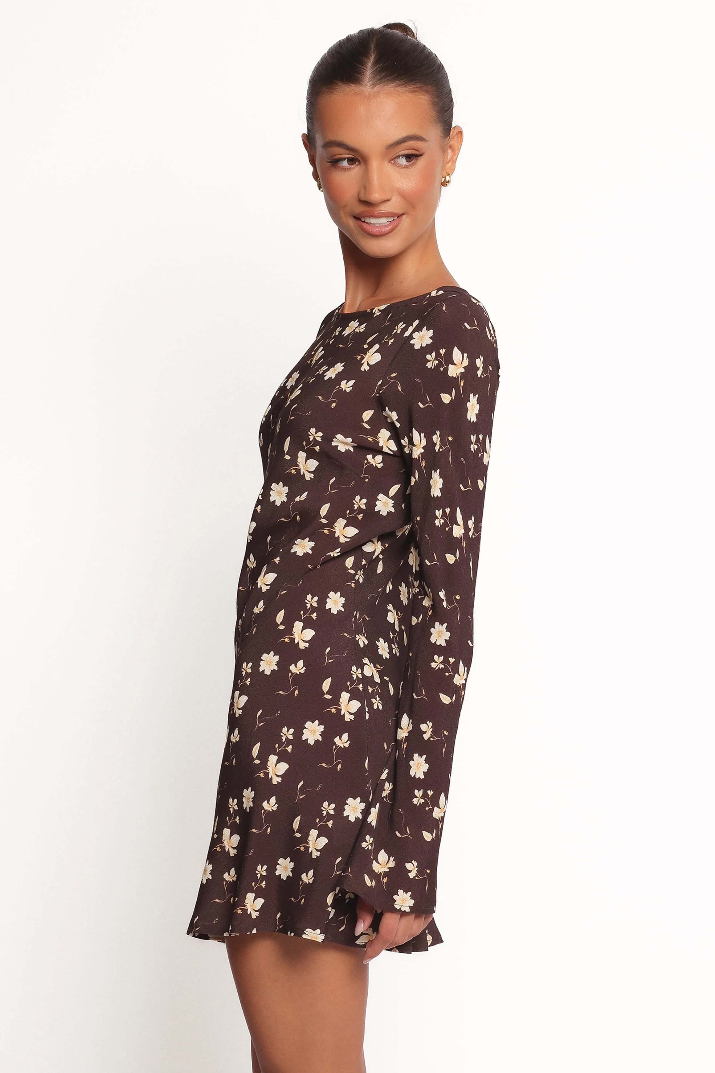 Amity Mini Dress - Brown Floral - Image 5
