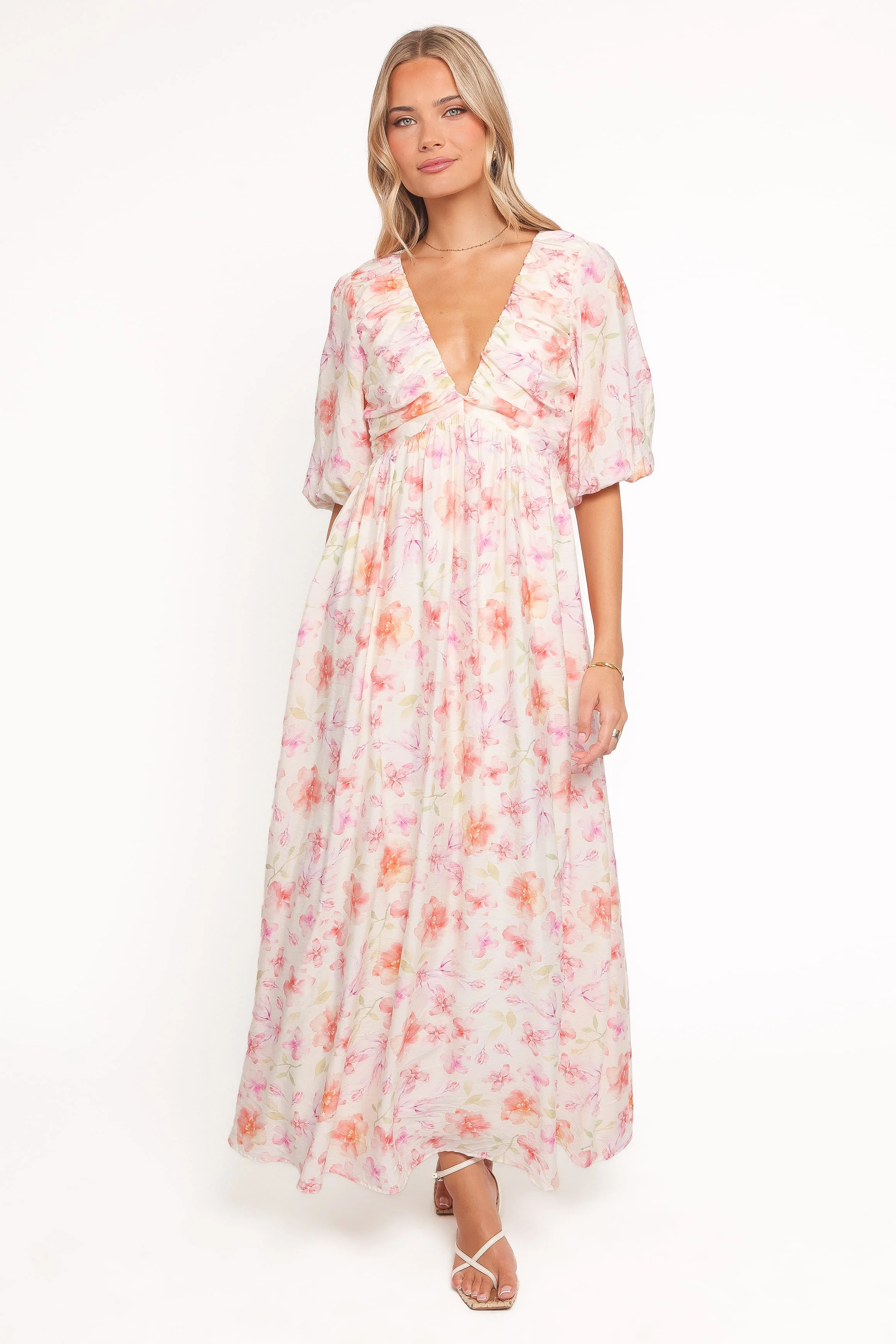 Andara Maxi Dress - White Floral - Image 5