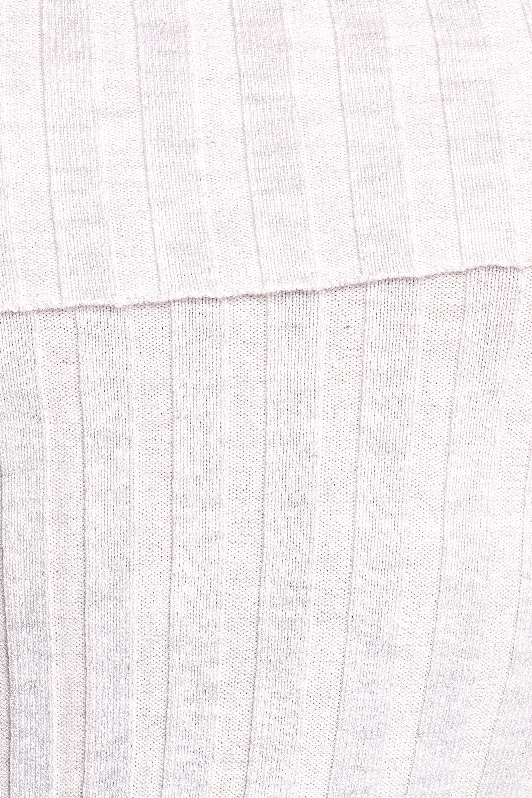Anderson Wide Rib Off Shoulder Top - Pastel Grey - Image 6