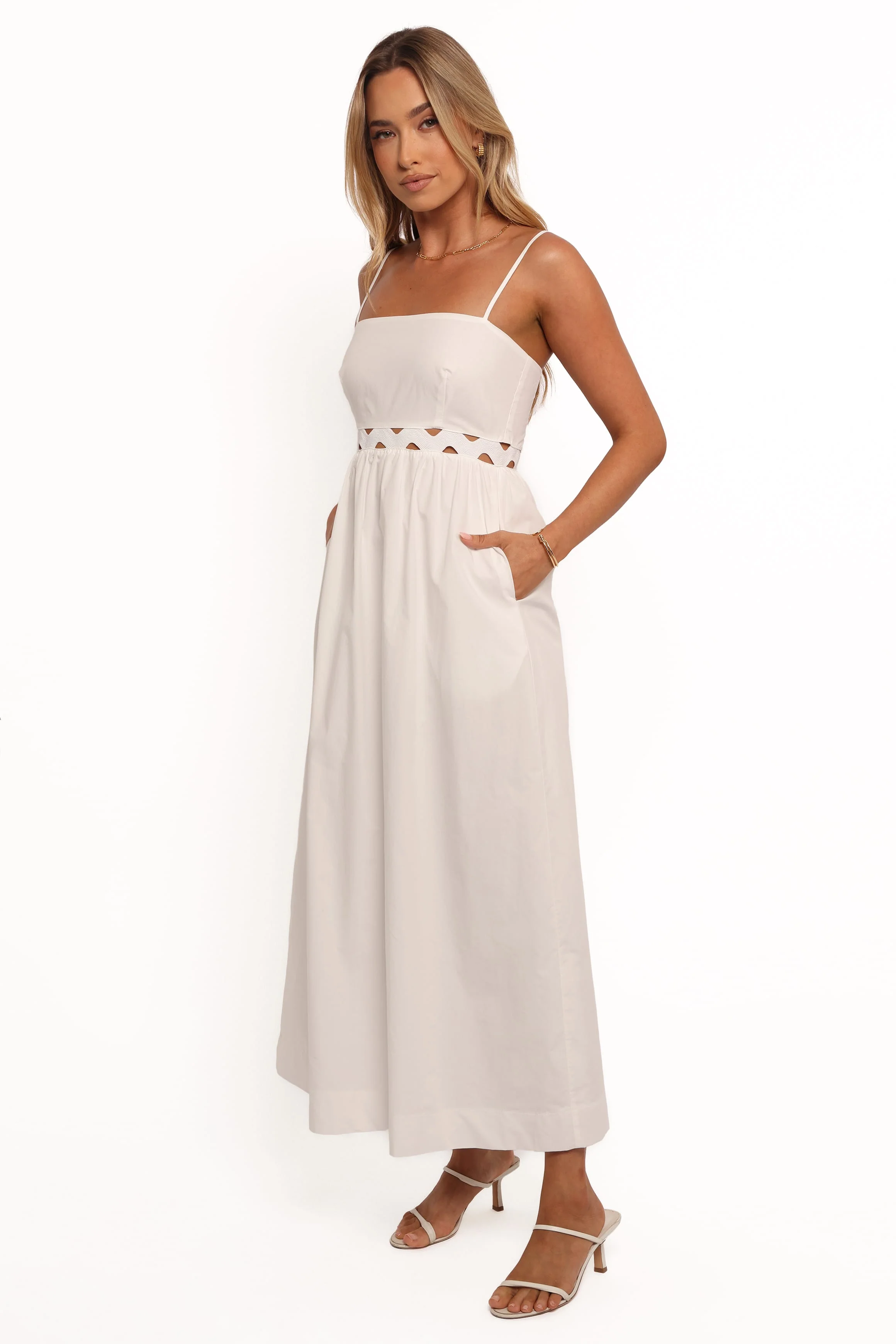 Angelus Midi Dress - White - Image 3