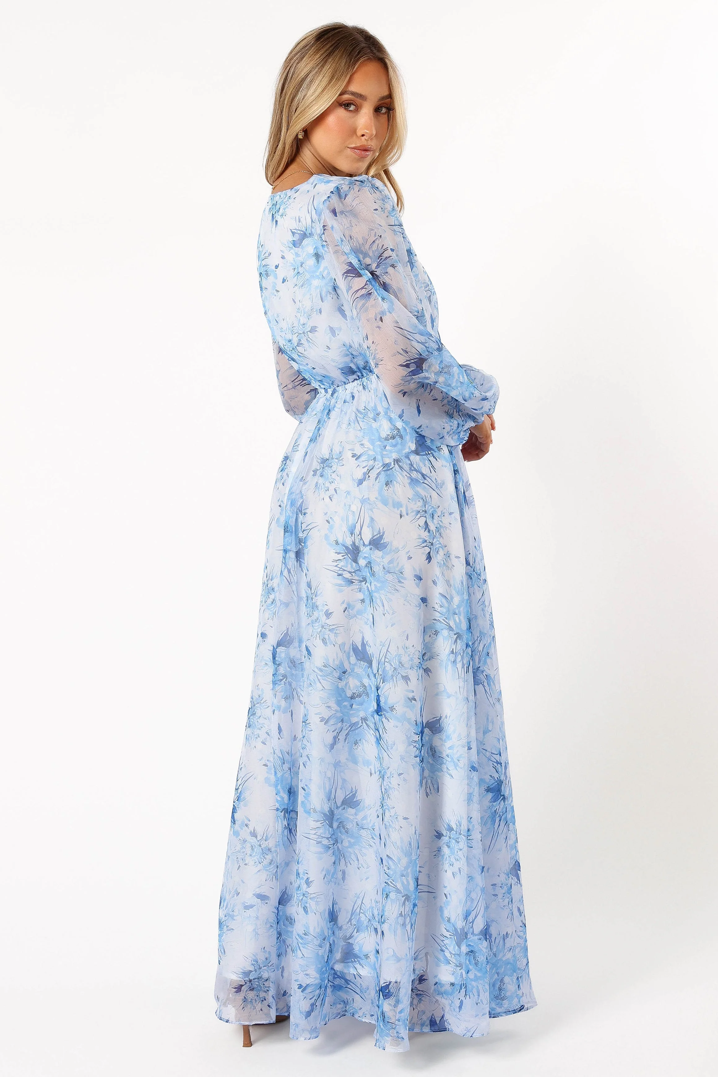 Anisa Maxi Dress - Blue Floral - Image 5