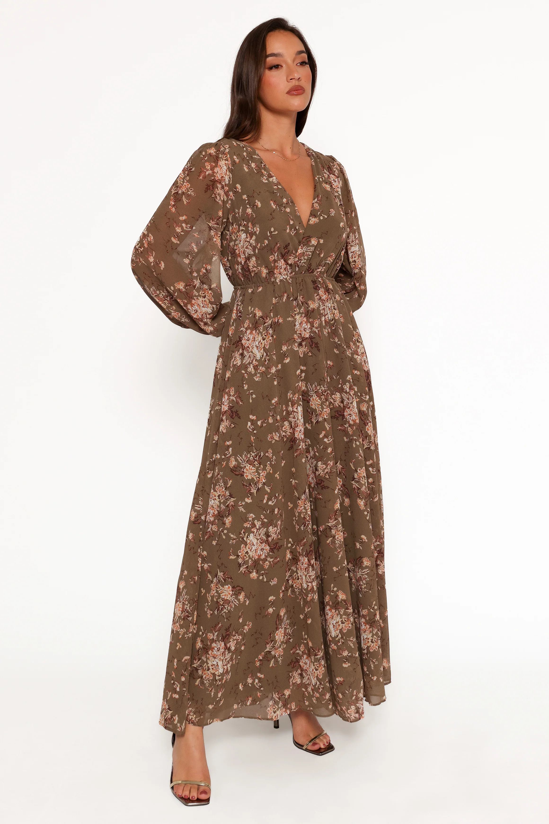 Anisa Maxi Dress - Olive Floral - Image 7