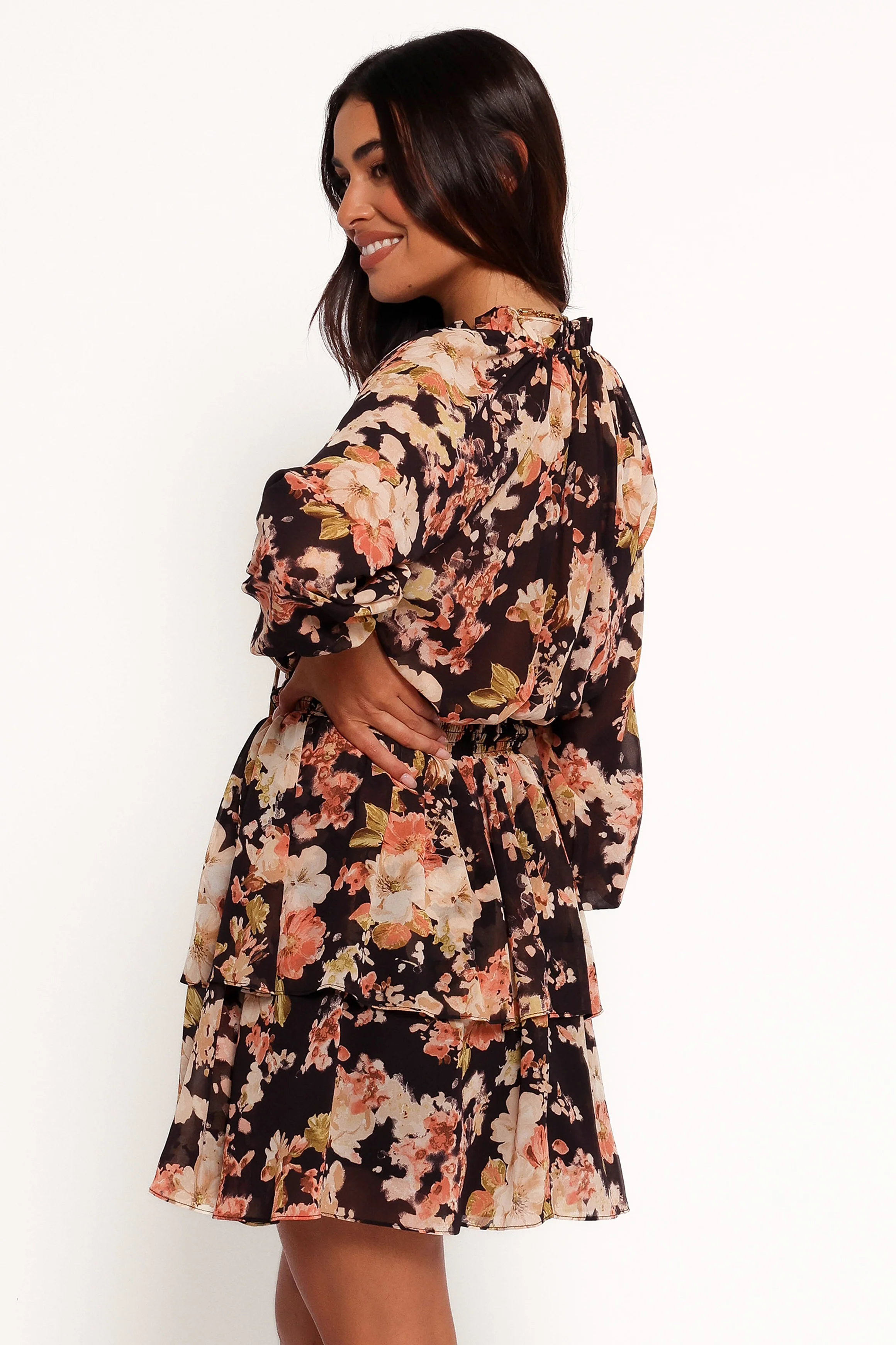 Anita Mini Dress - Black/Pink - Image 6