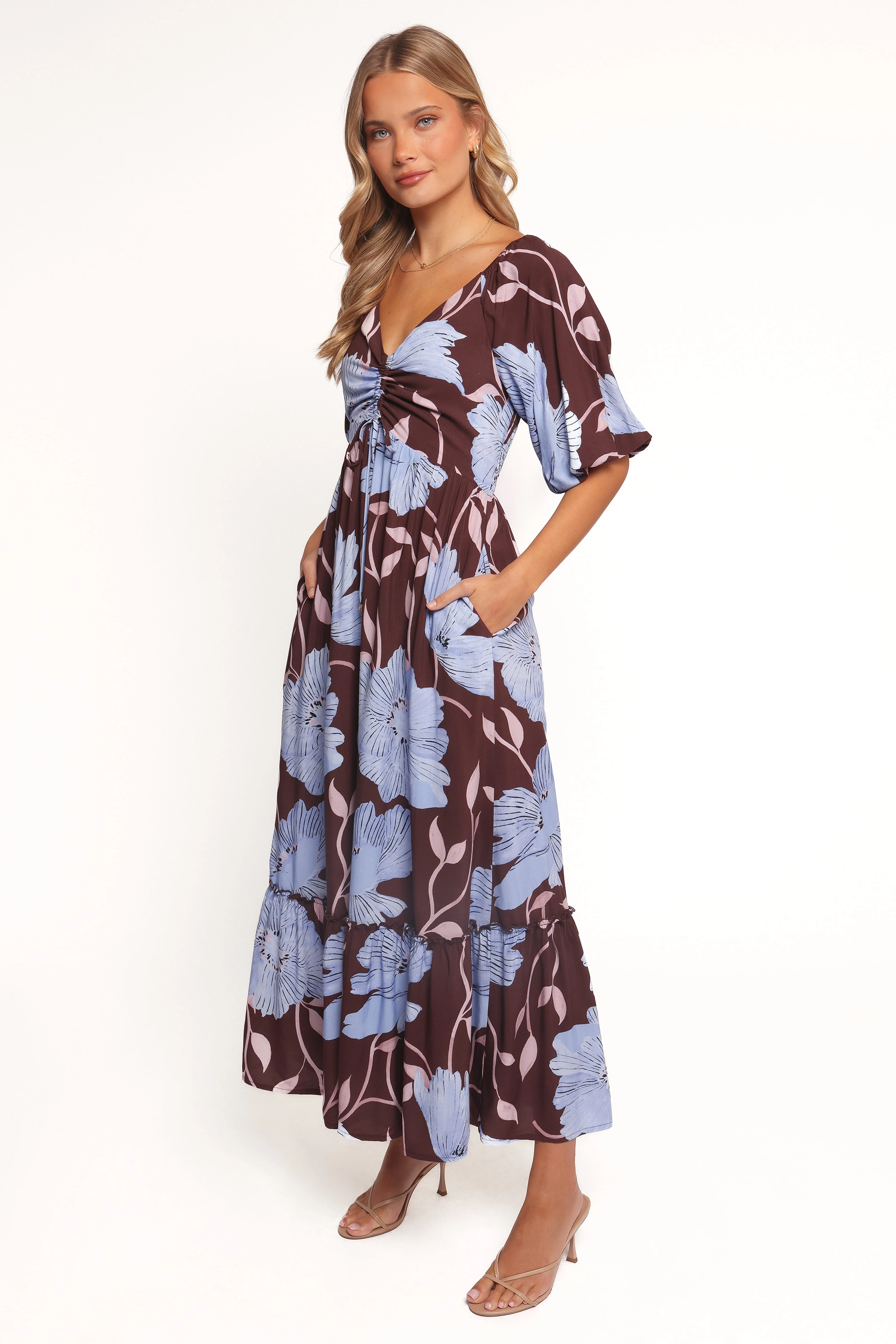 Annabella Maxi Dress - Blue Poppies - Image 4