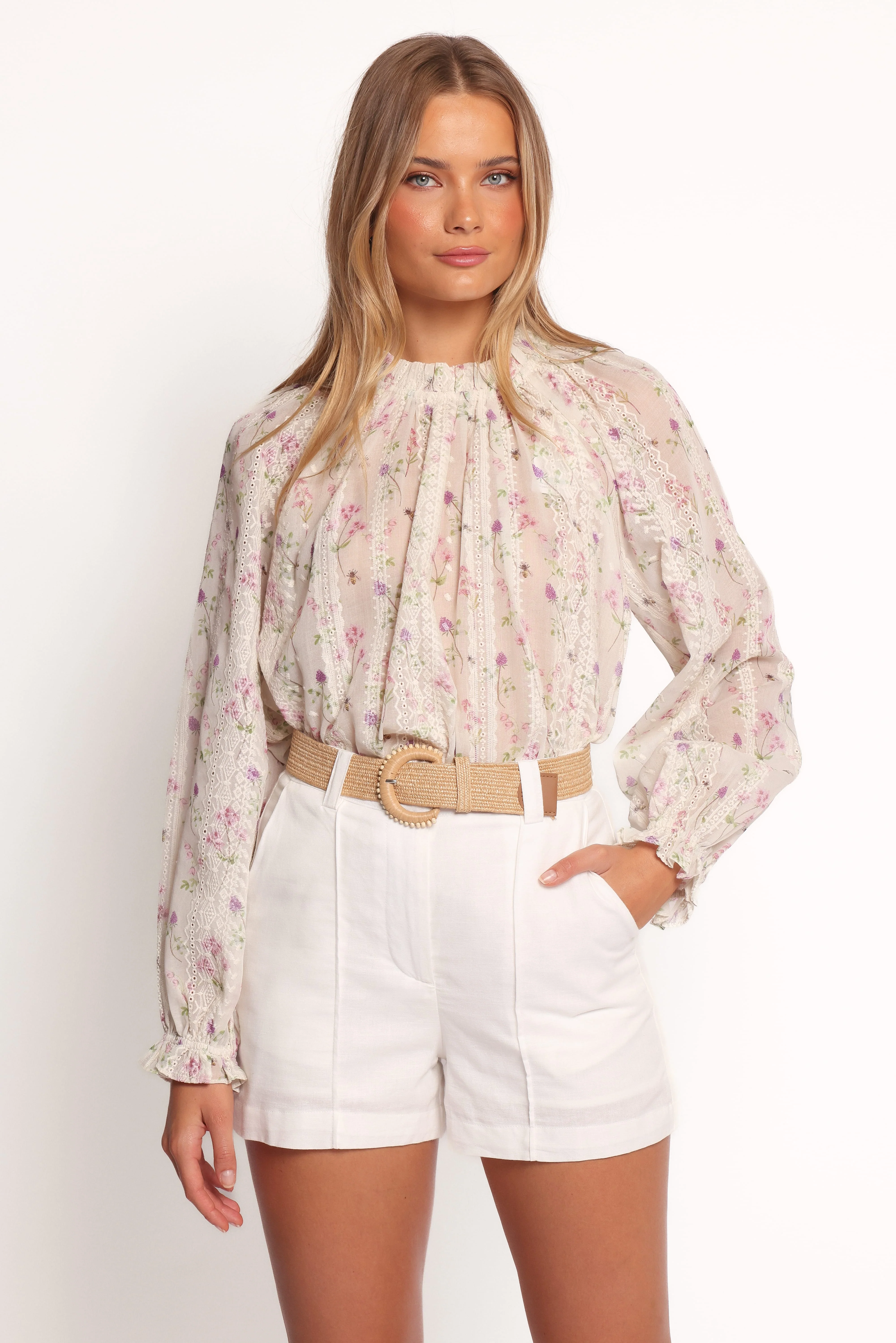 Annie Long Sleeve Top - Pink Floral - Image 2