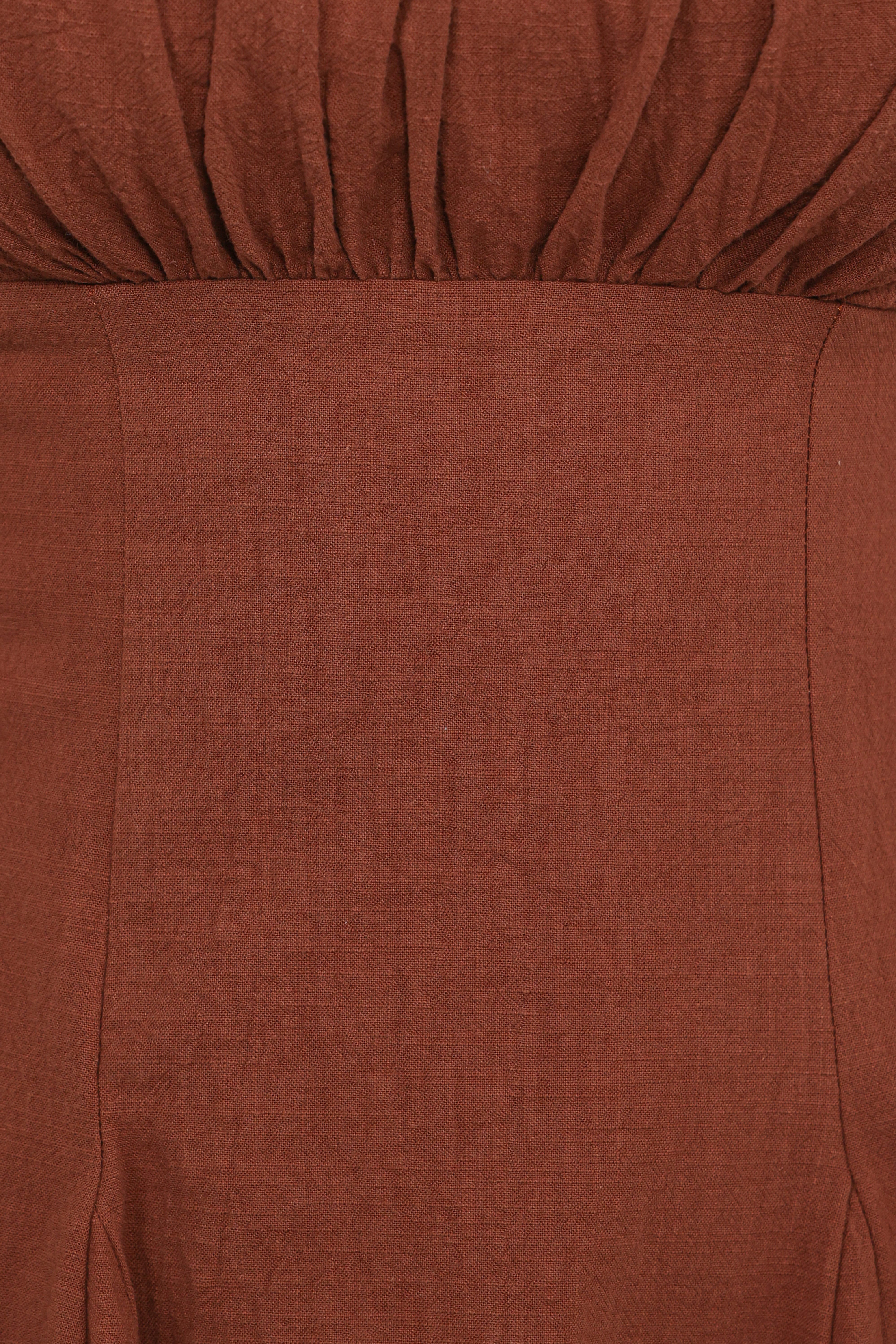 Anora Mini Dress - Cognac - Image 6