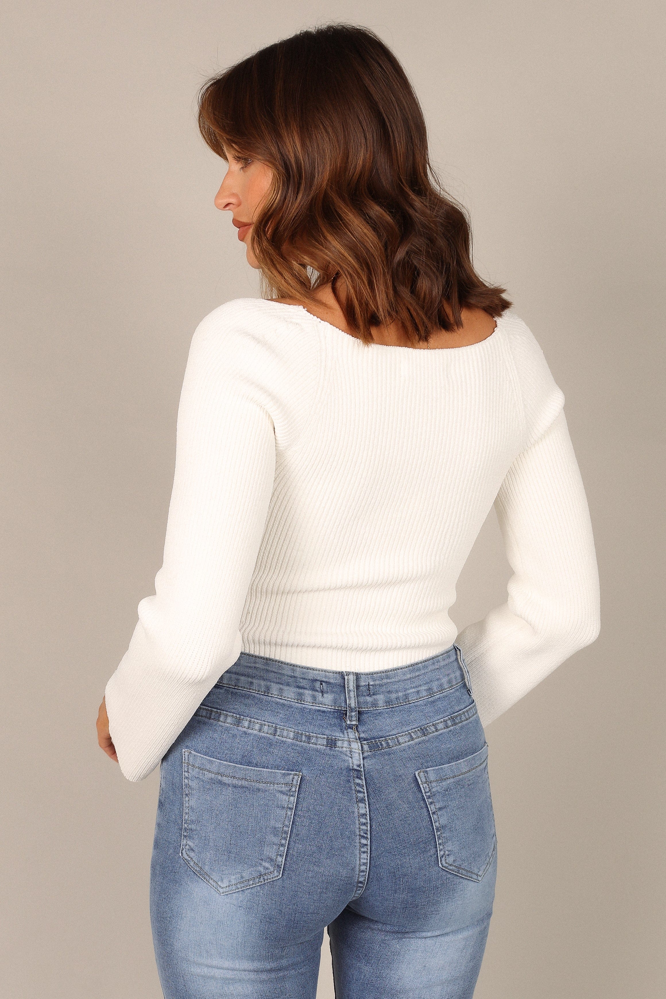 Aquerelle Knit Sweater - Ivory - Image 5