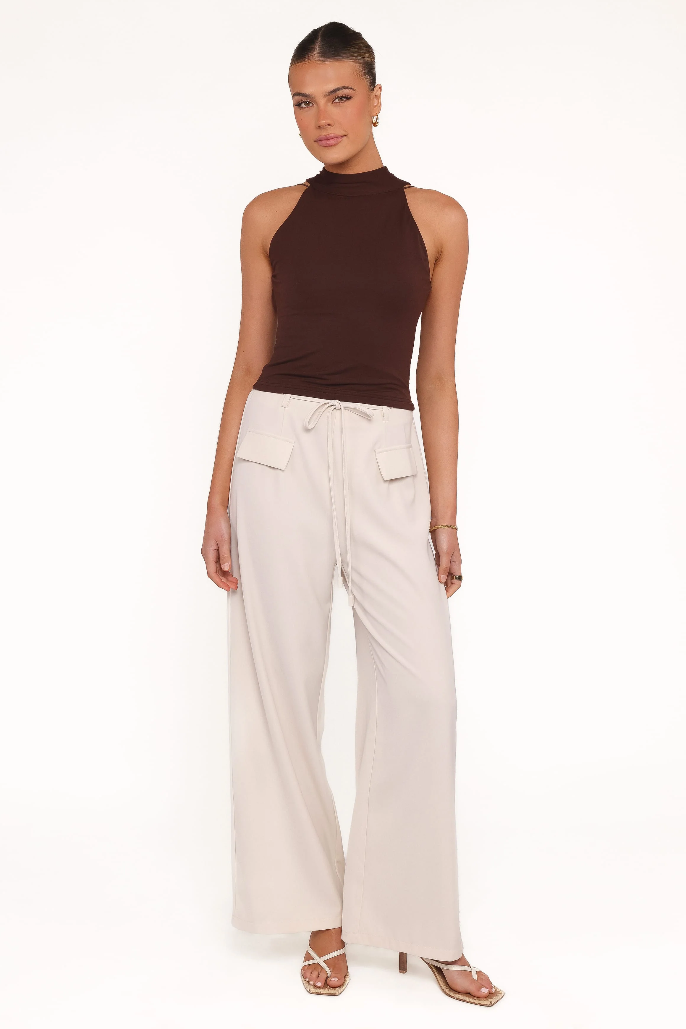 Aries Knit Halter Top - Brown - Image 5