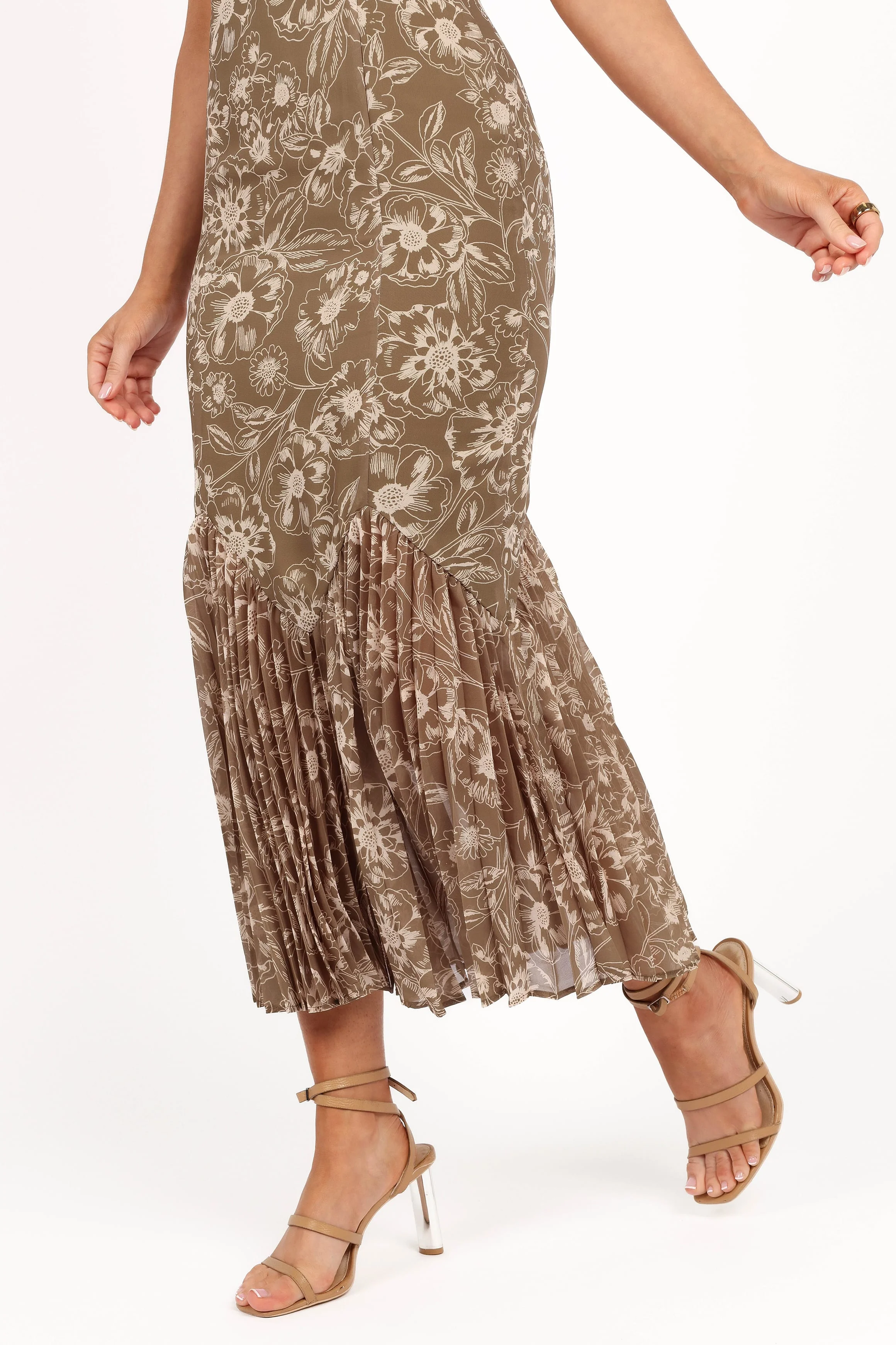Ashton Midi Dress - Olive Floral - Image 7