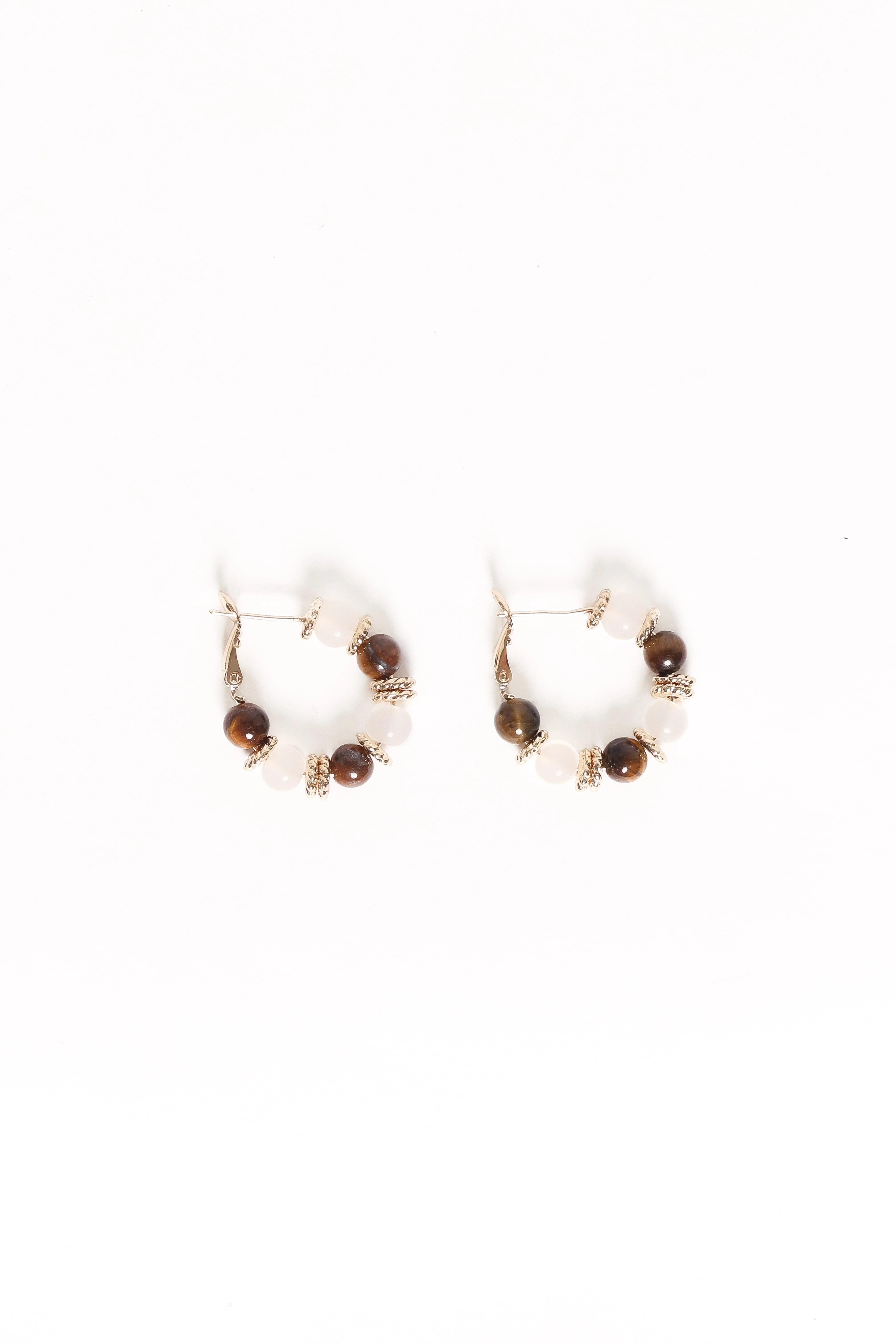 Aster Bead Earrings - Gold/Brown - Image 4