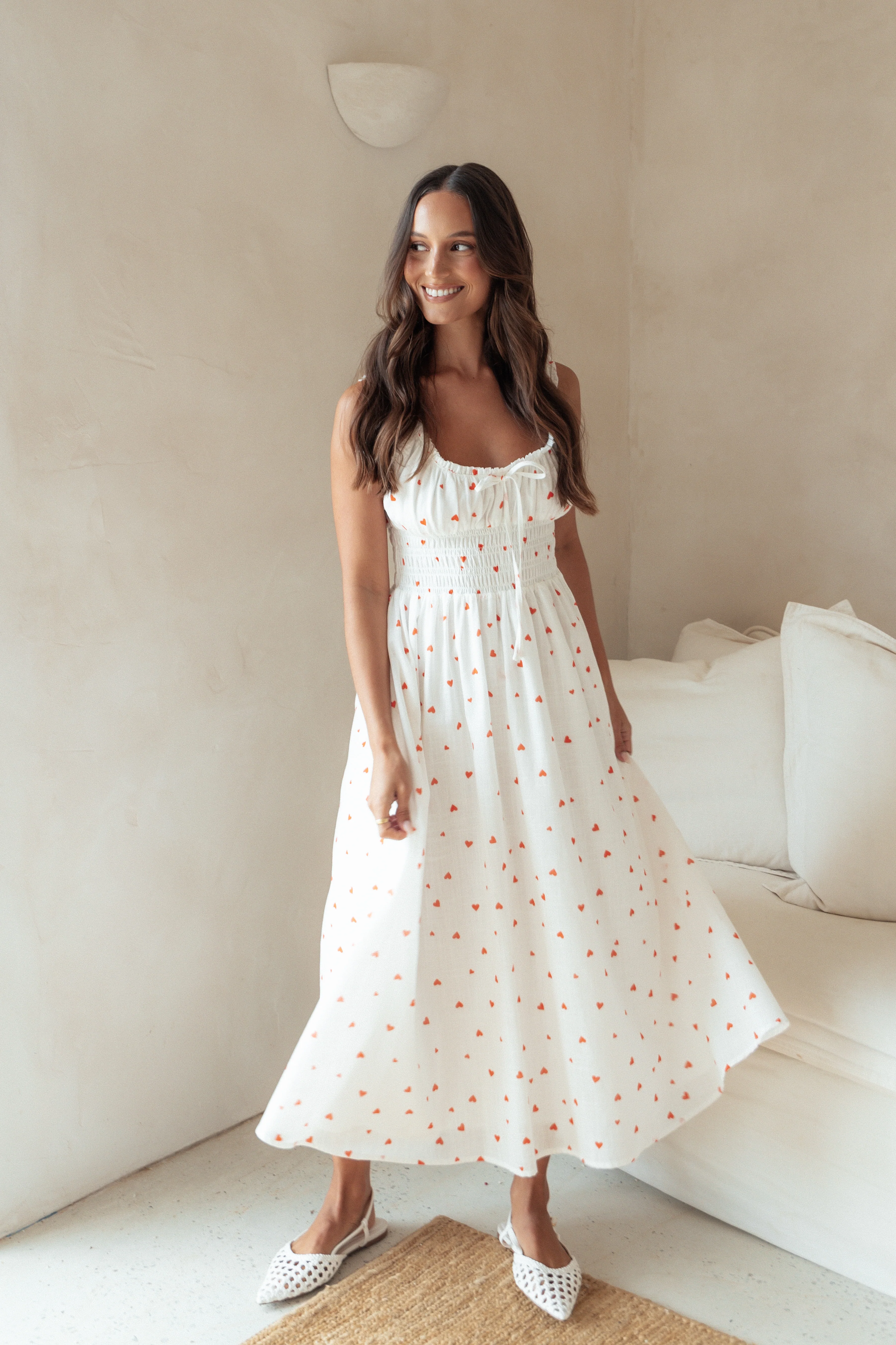 Auguste Midi Dress - Ditsy Heart - Image 8