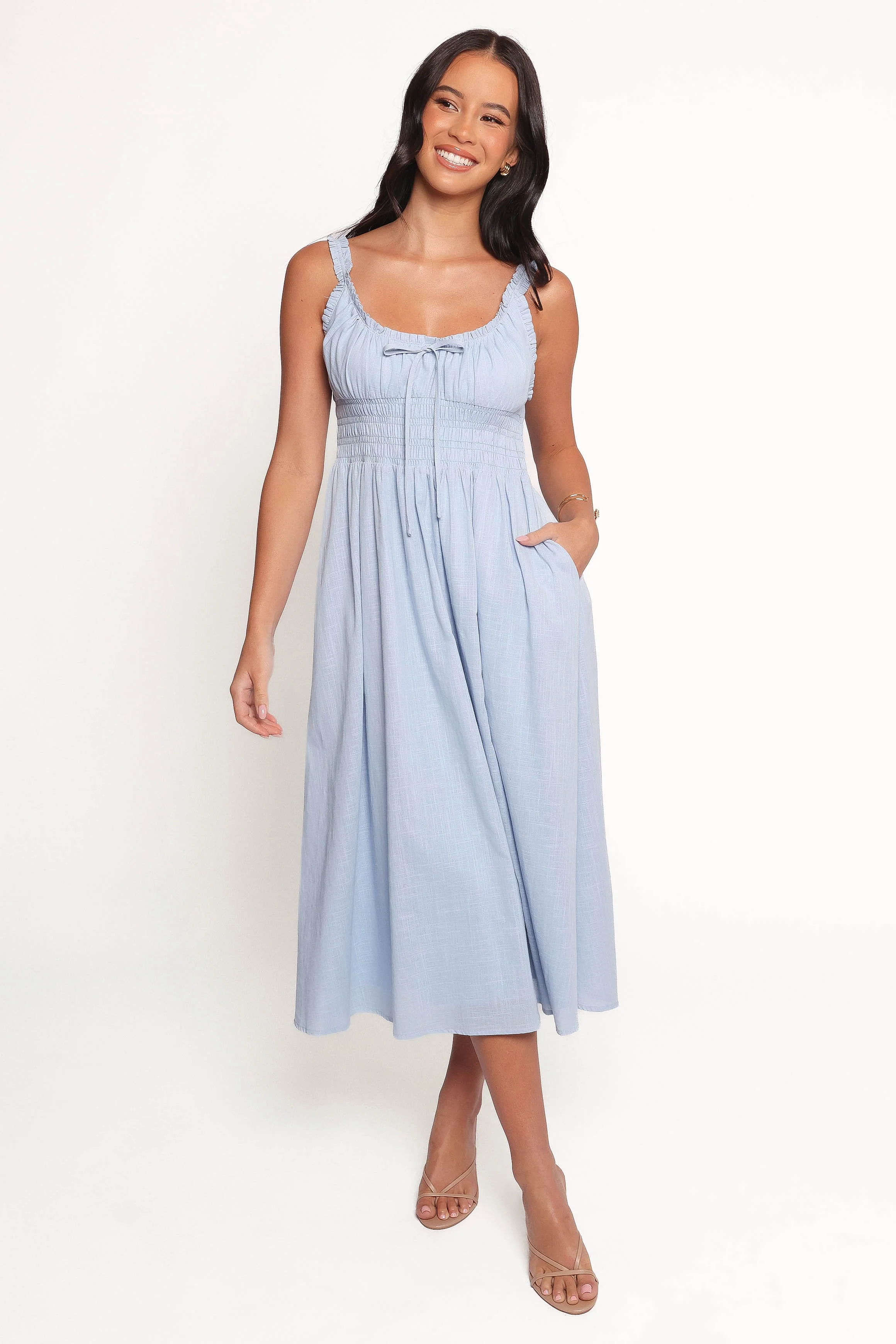 Auguste Midi Dress - Pale Blue - Image 2