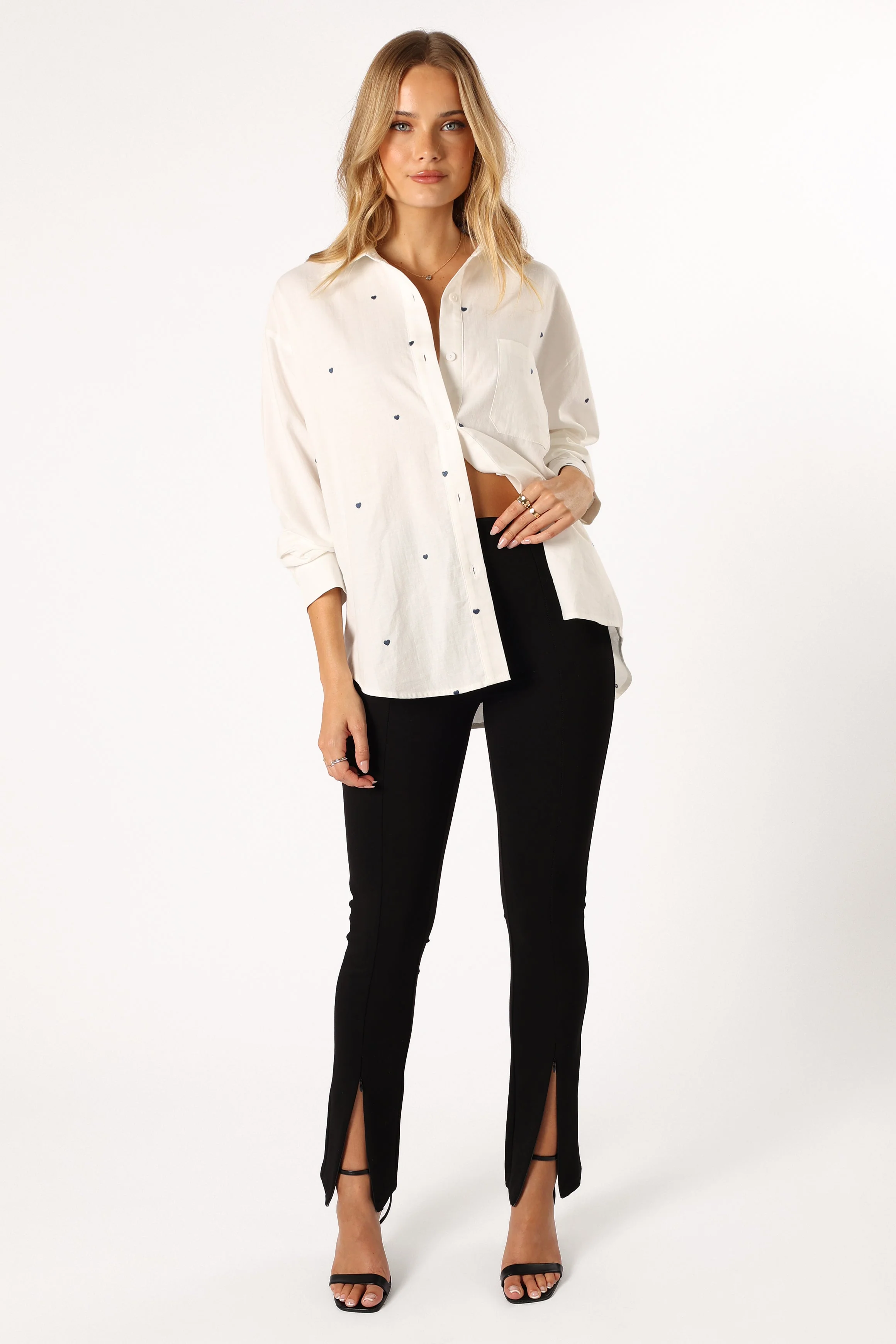 Avah Button Down Top - White - Image 7