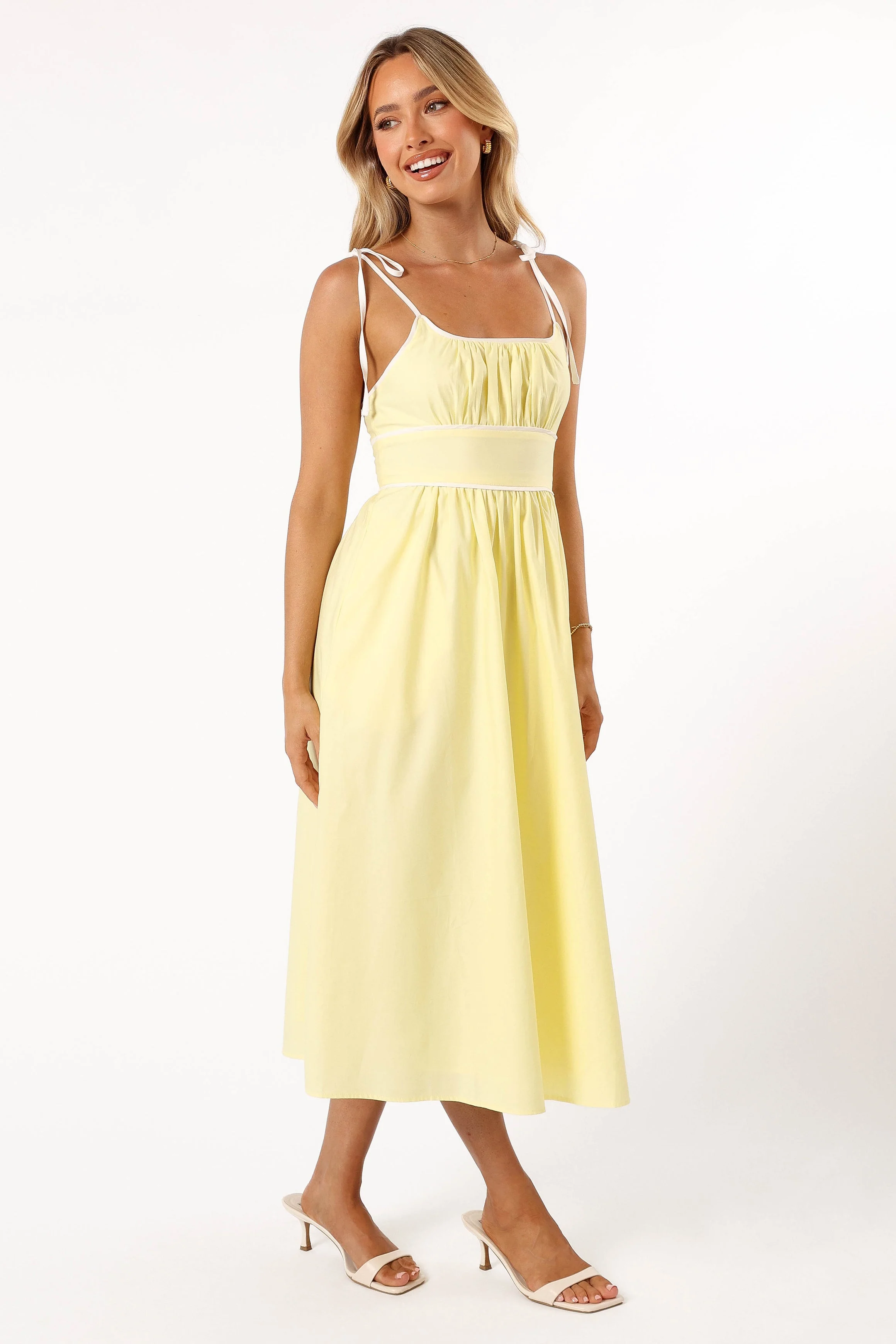 Avi Sleeveless Midi Dress - Yellow - Image 8