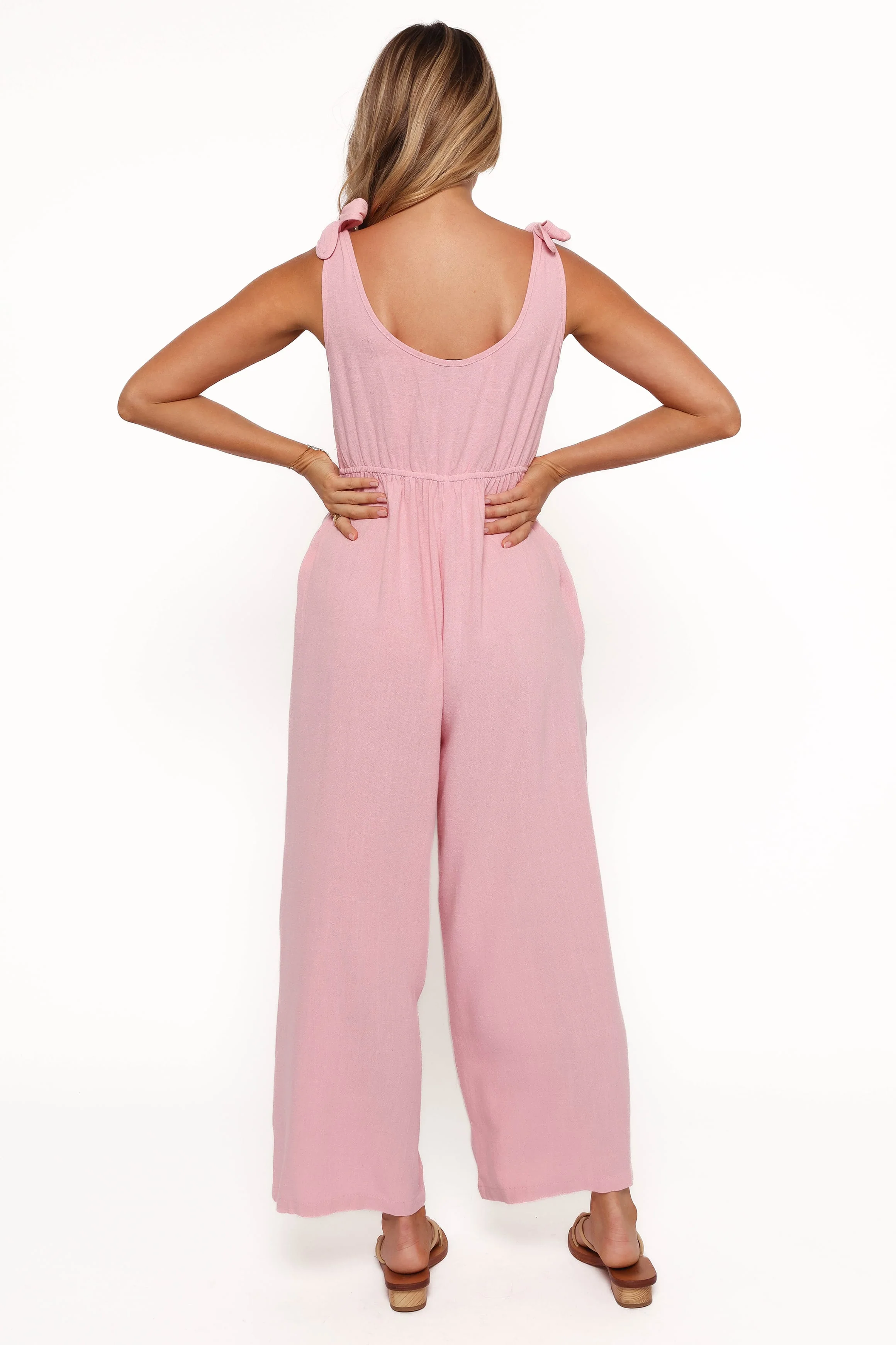 Ayla Linen Jumpsuit - Pale Pink - Image 6