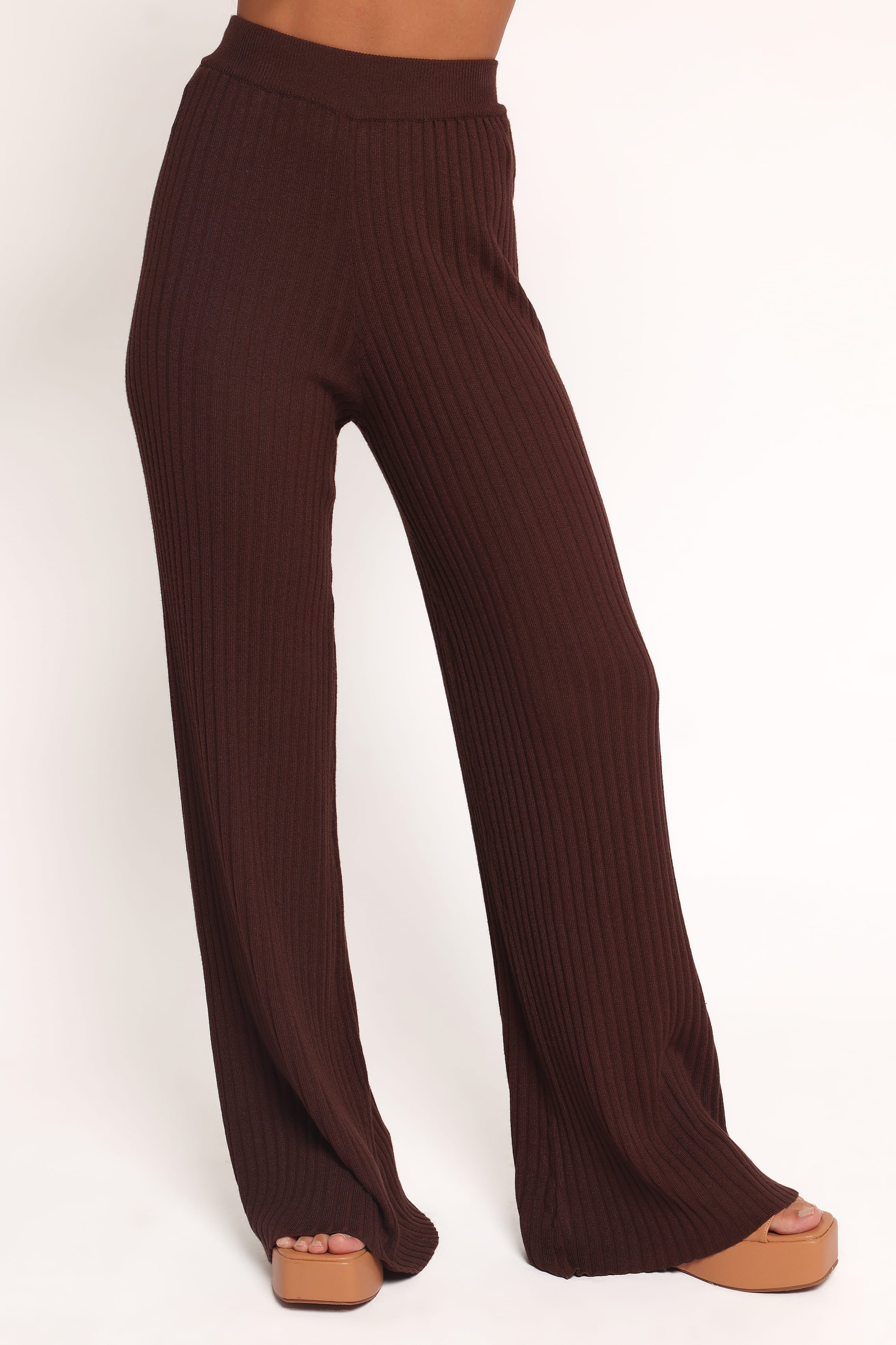 Aylia Ribbed Knit Set - Chocolate - Image 5