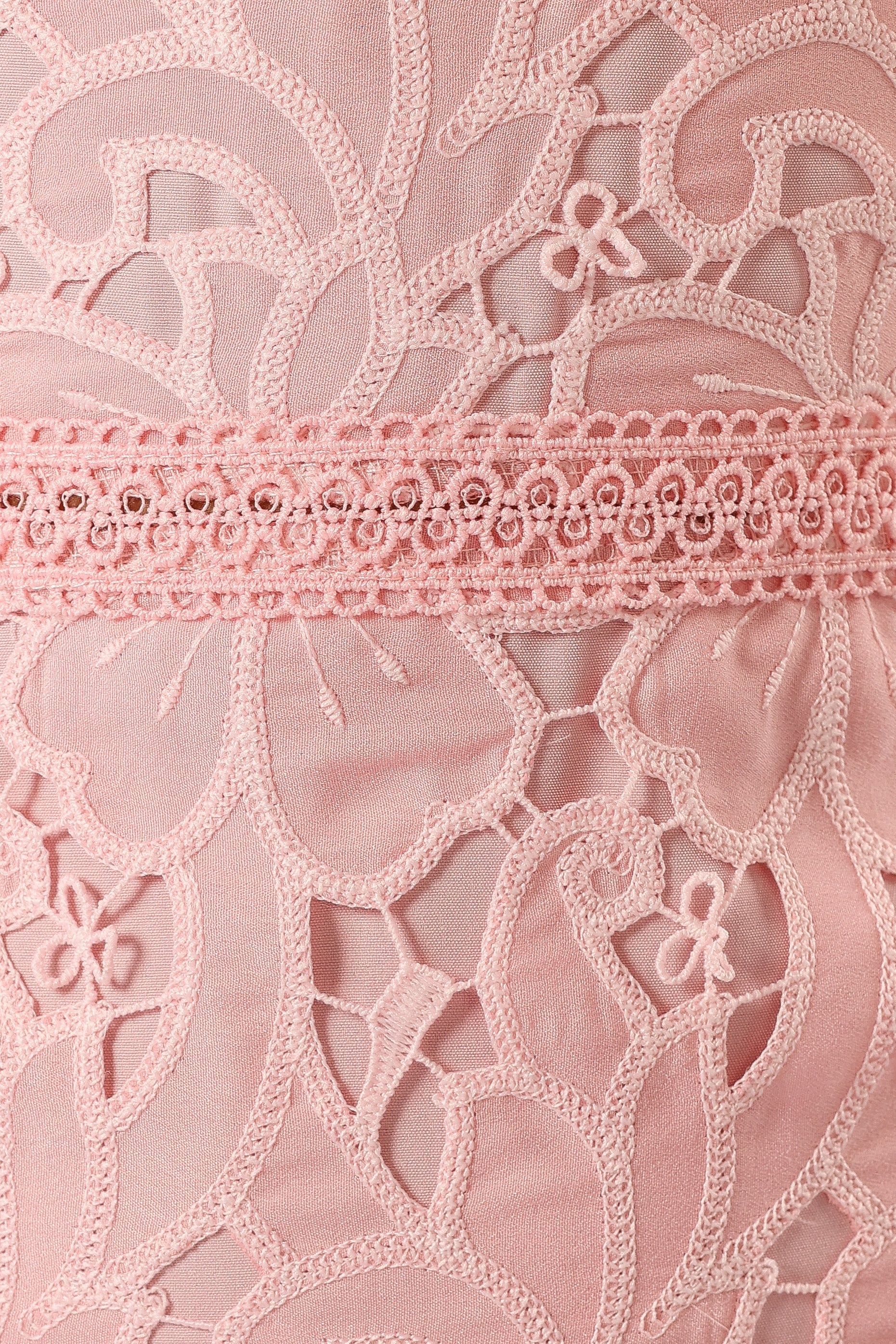 Beckett Lace Midi Dress - Pink - Image 10