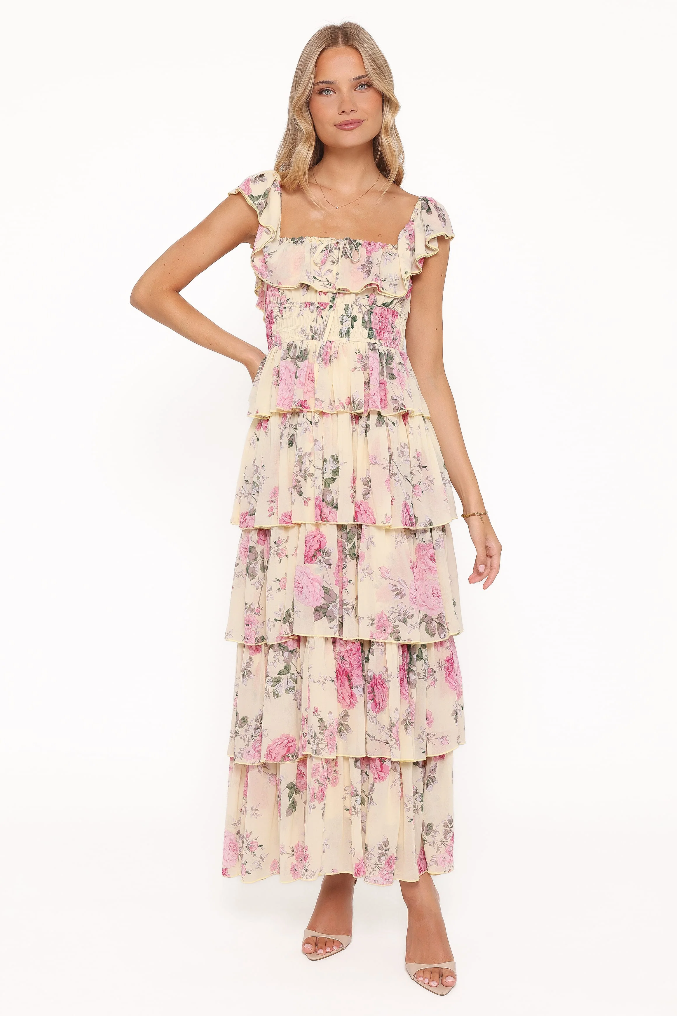Belle Maxi Dress - Yellow Floral - Image 6
