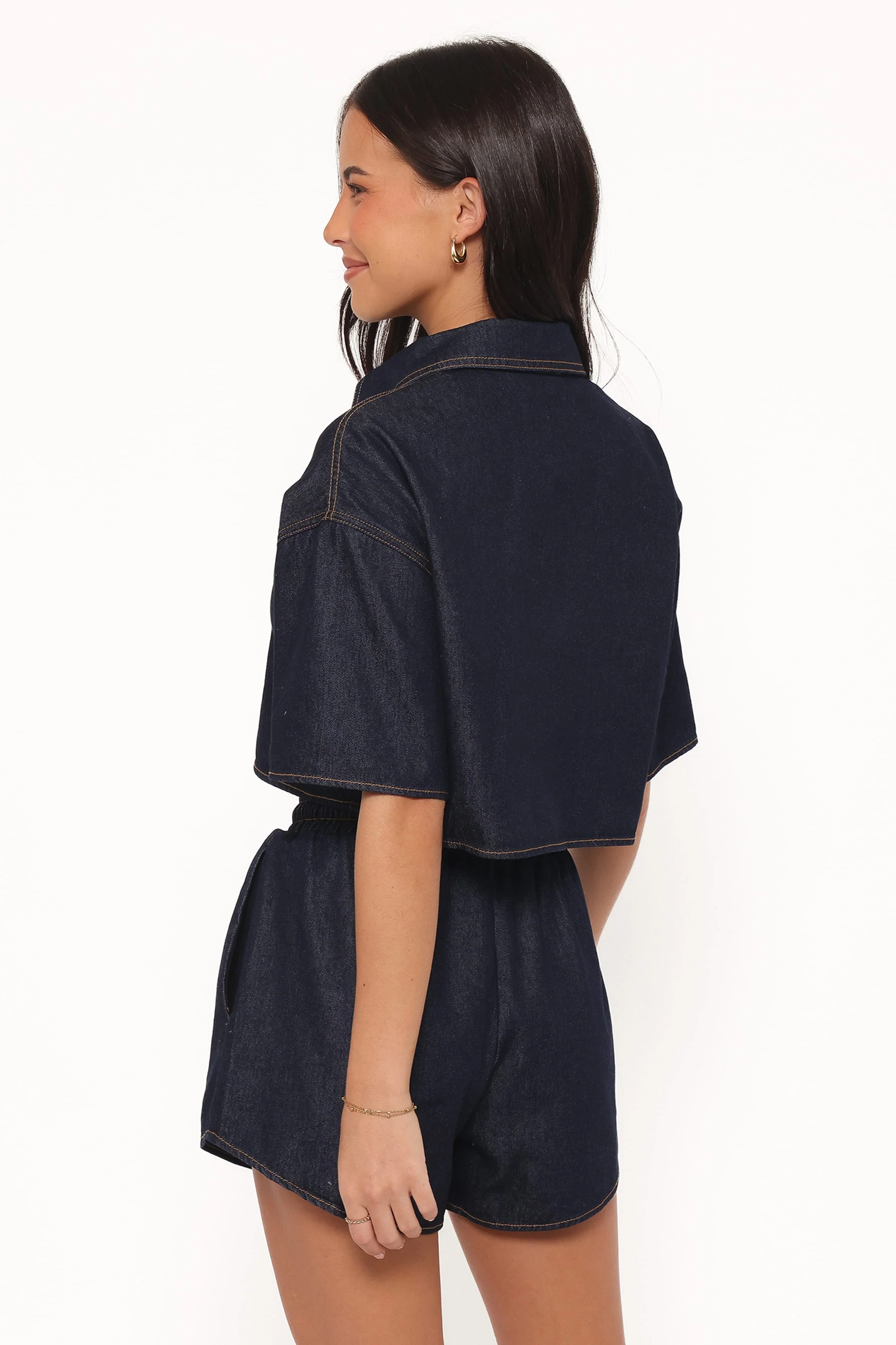 Bels Denim Short Set - Indigo - Image 5