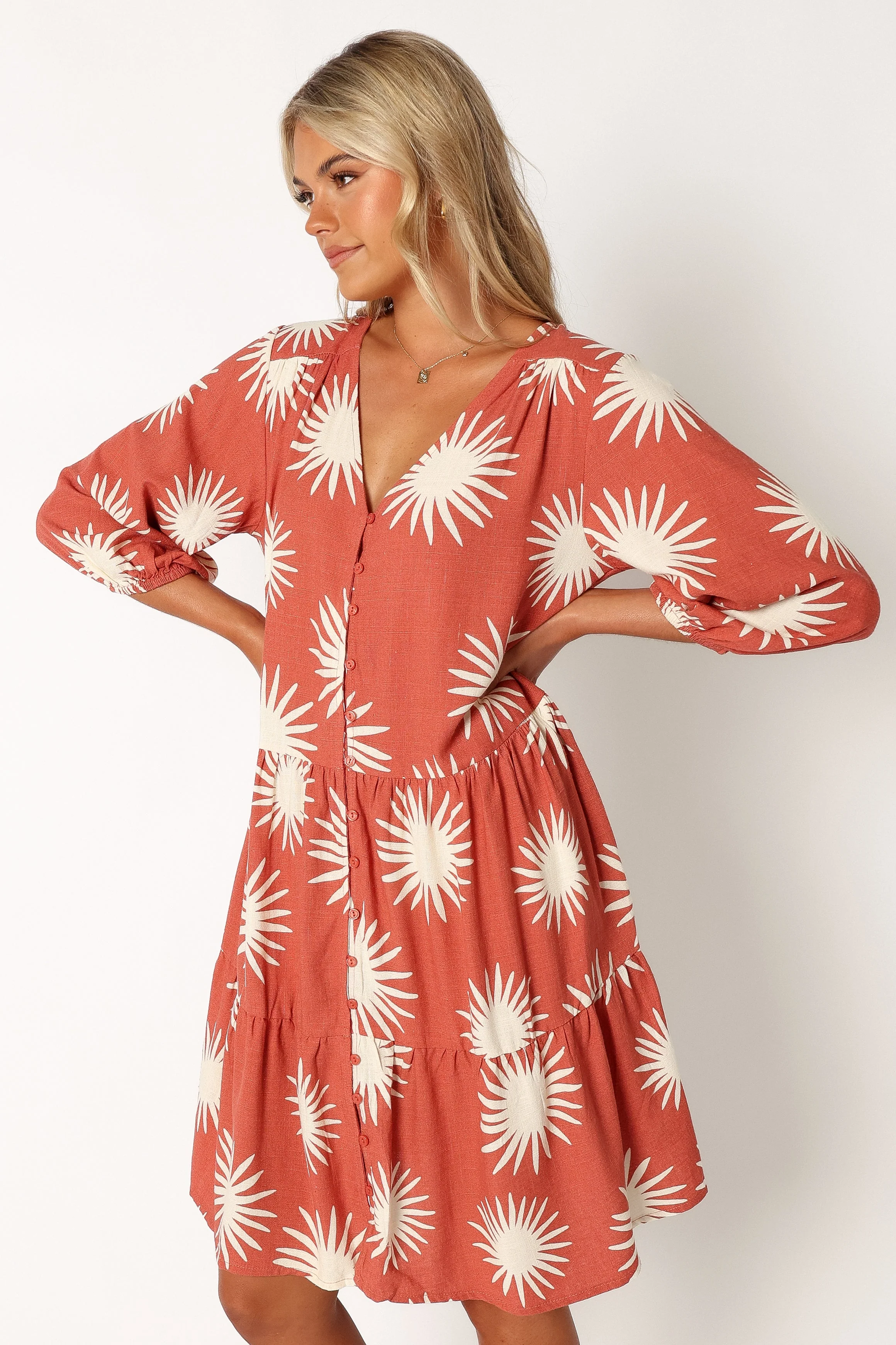 Bennet Long Sleeve Mini Dress - Ida Print - Image 9