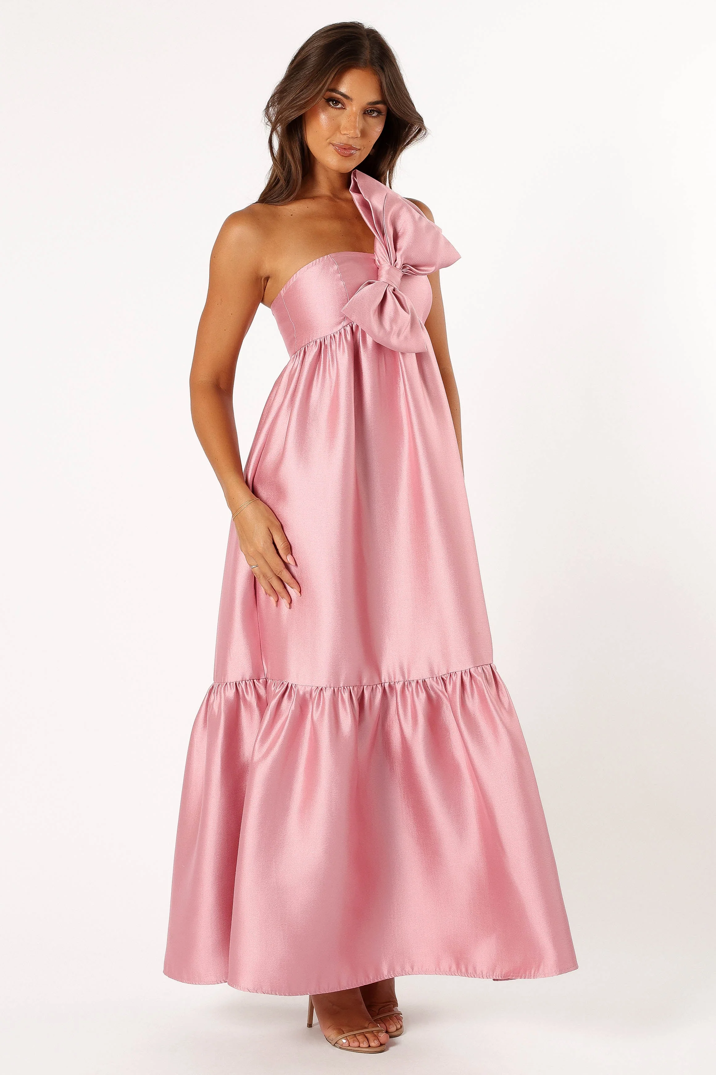 Betina Bow Front Maxi Dress - Dusty Rose - Image 11