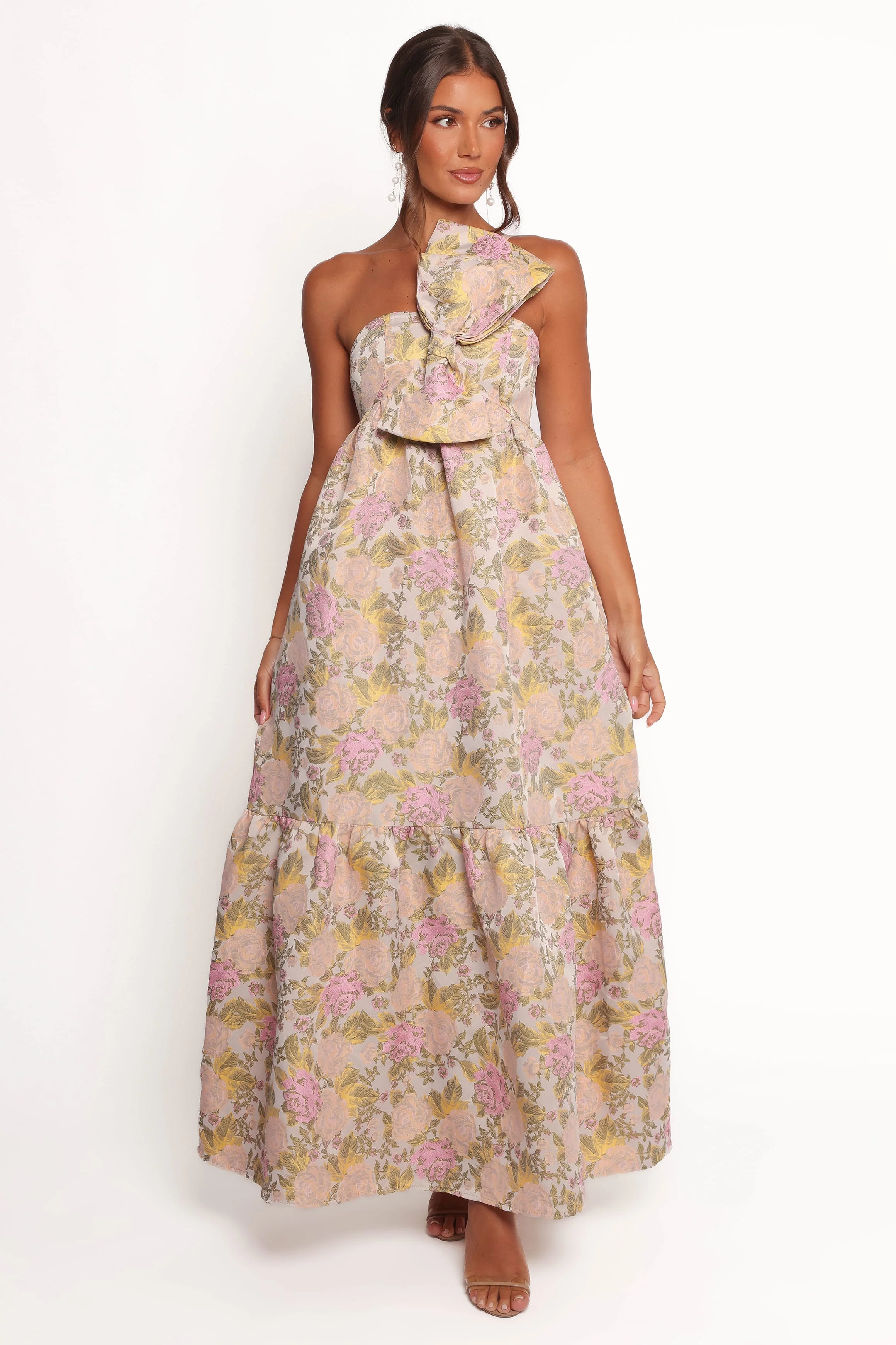 Betina Bow Front Maxi Dress - Multi Floral - Image 2