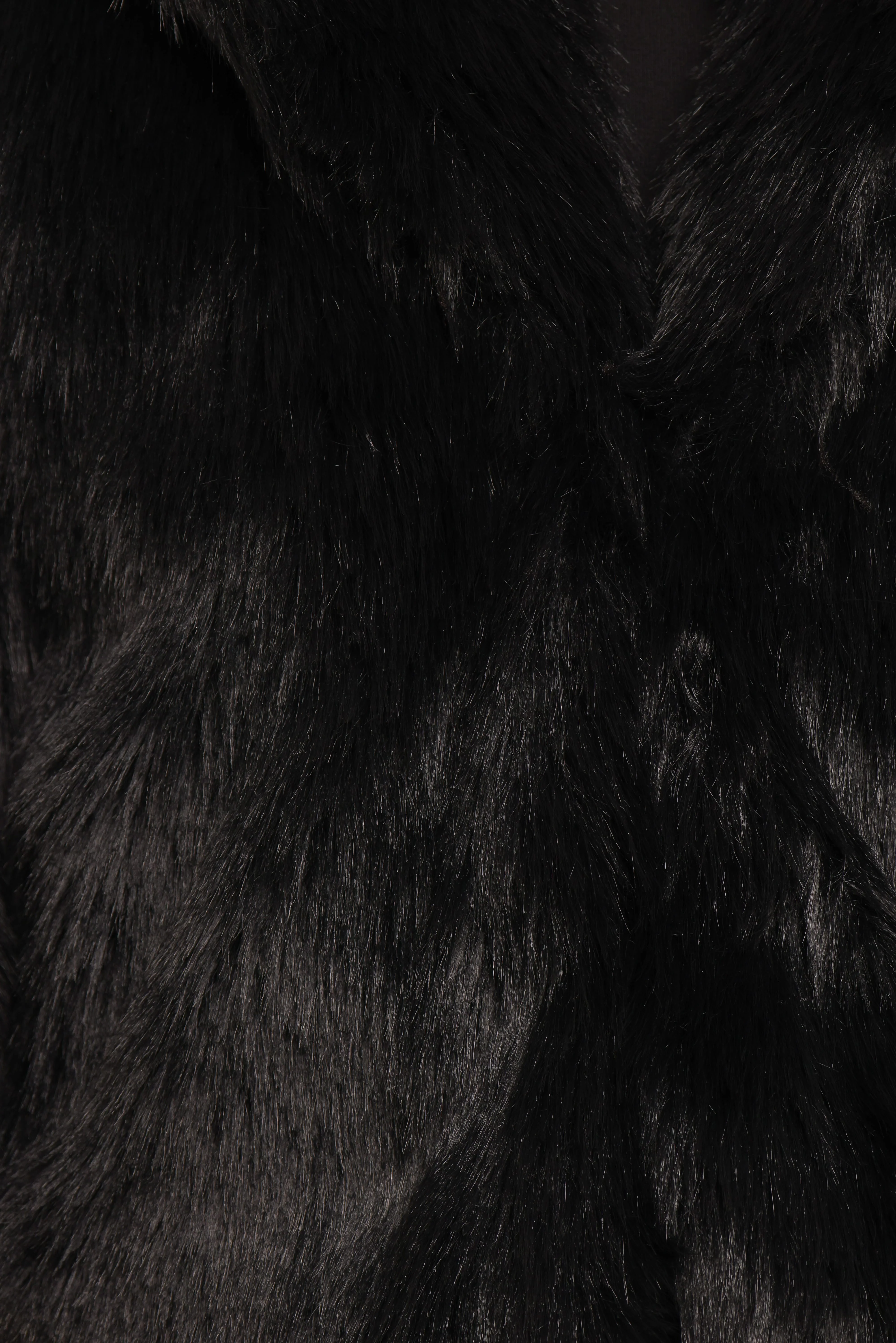 Bobbi Faux Fur Jacket - Black - Image 7