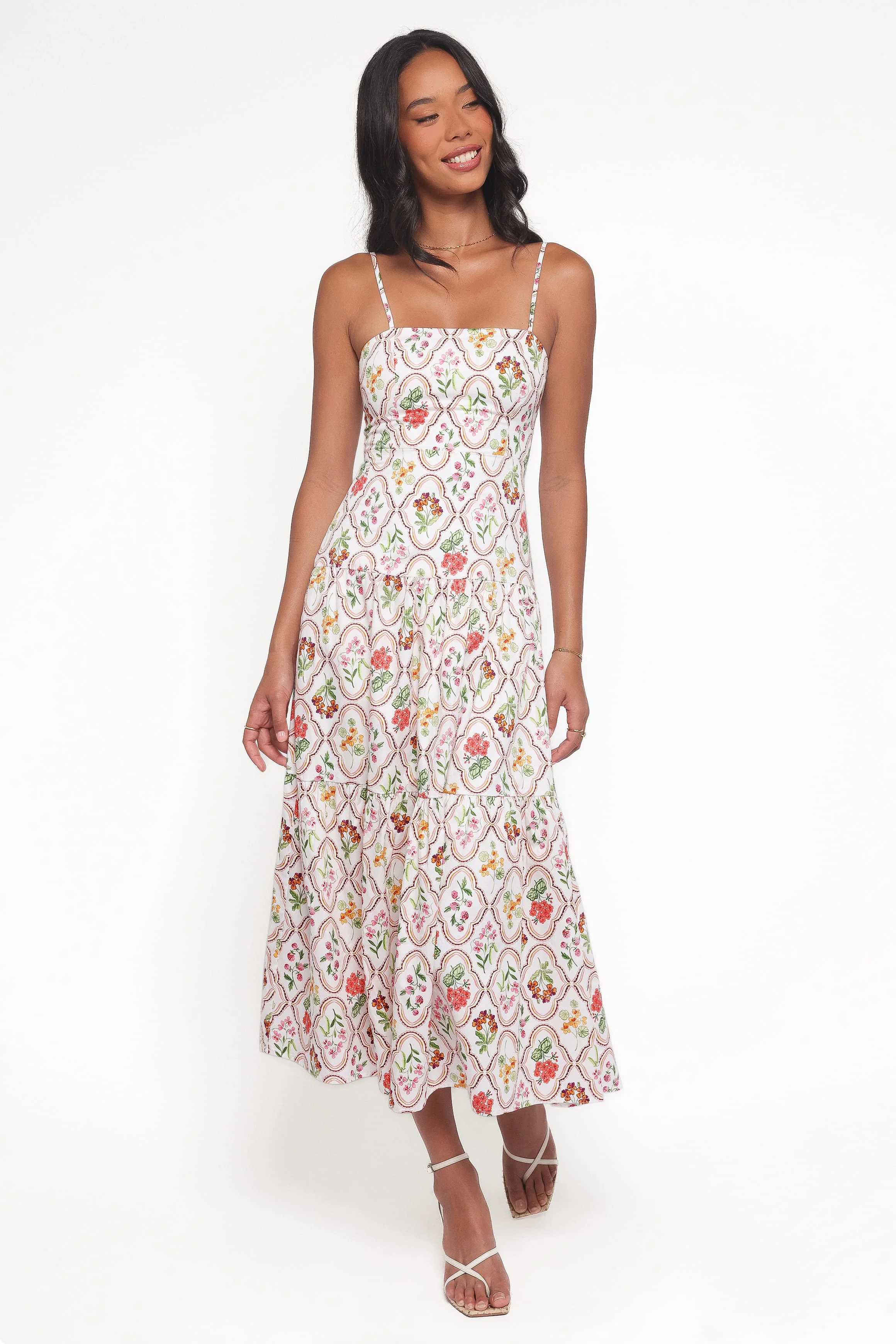 Botanique Midi Dress - Coral Wildflower - Image 6