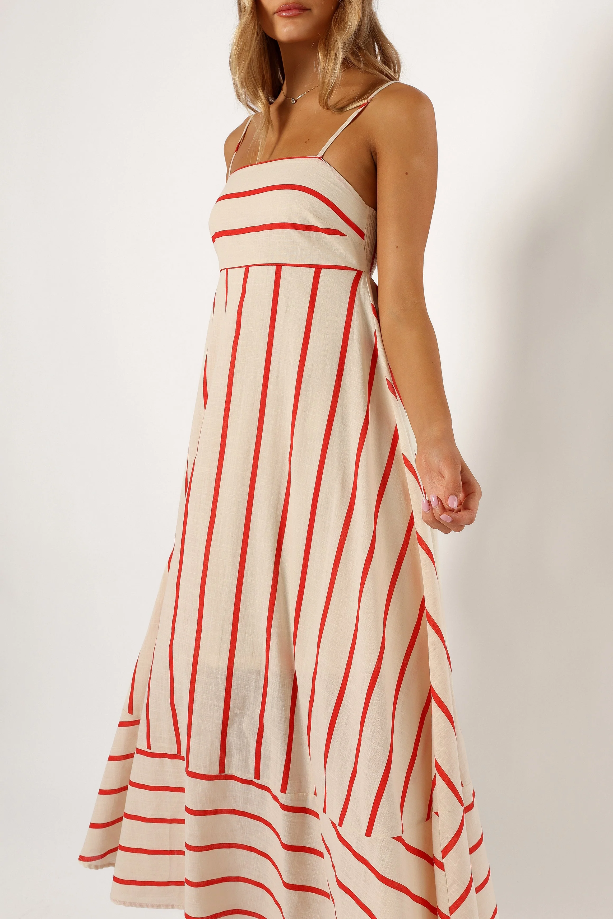 Brea Maxi Dress - Cream Stripe - Image 7