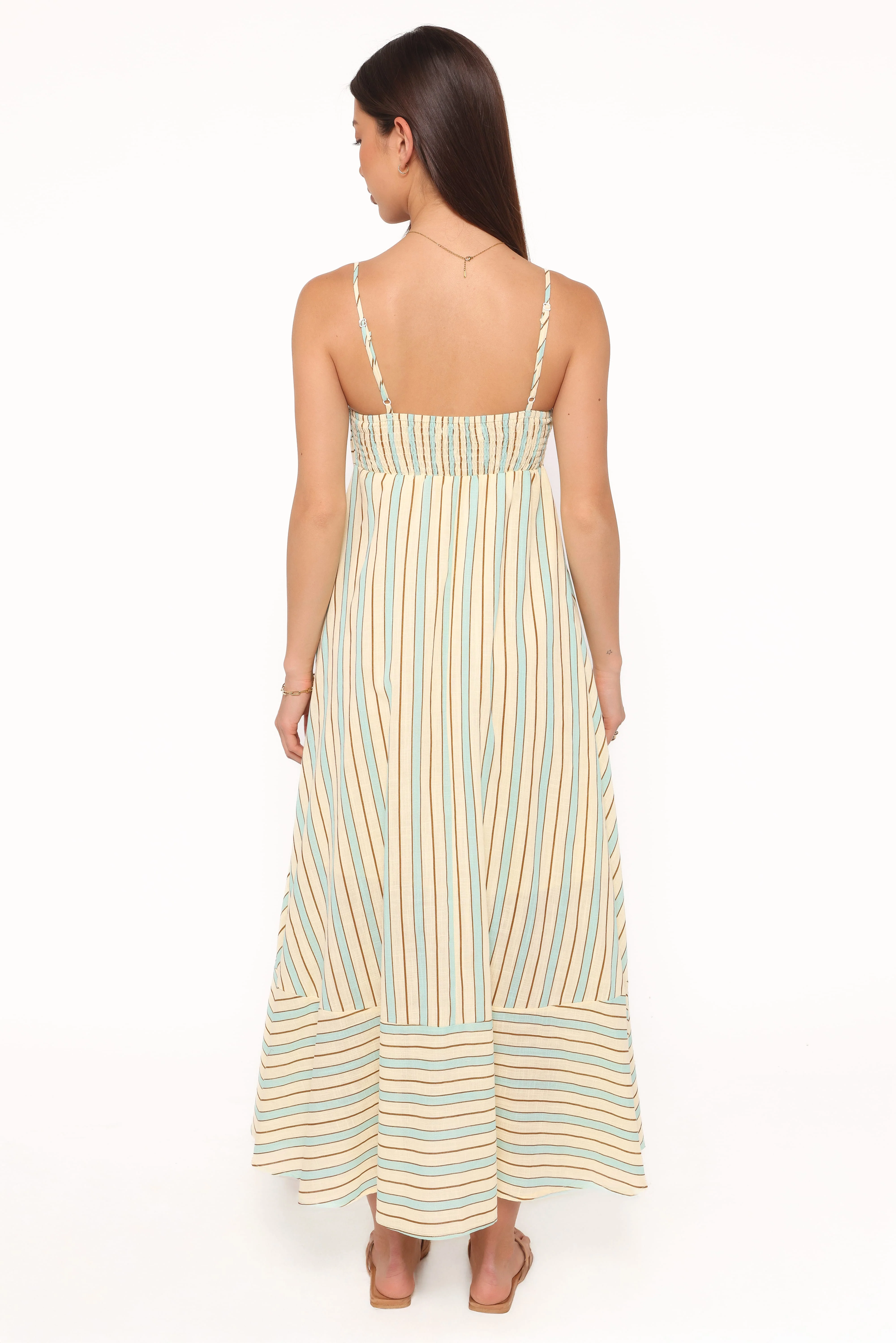Brea Maxi Dress - Green Stripe - Image 4
