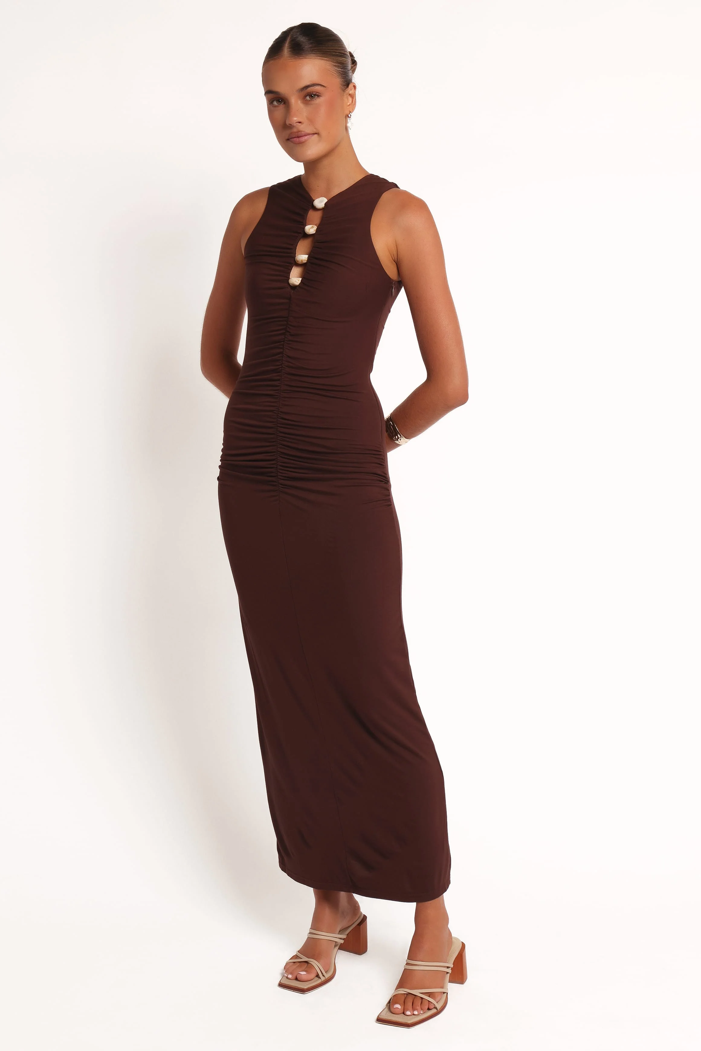 Brody Midi Dress - Chocolate - Image 4