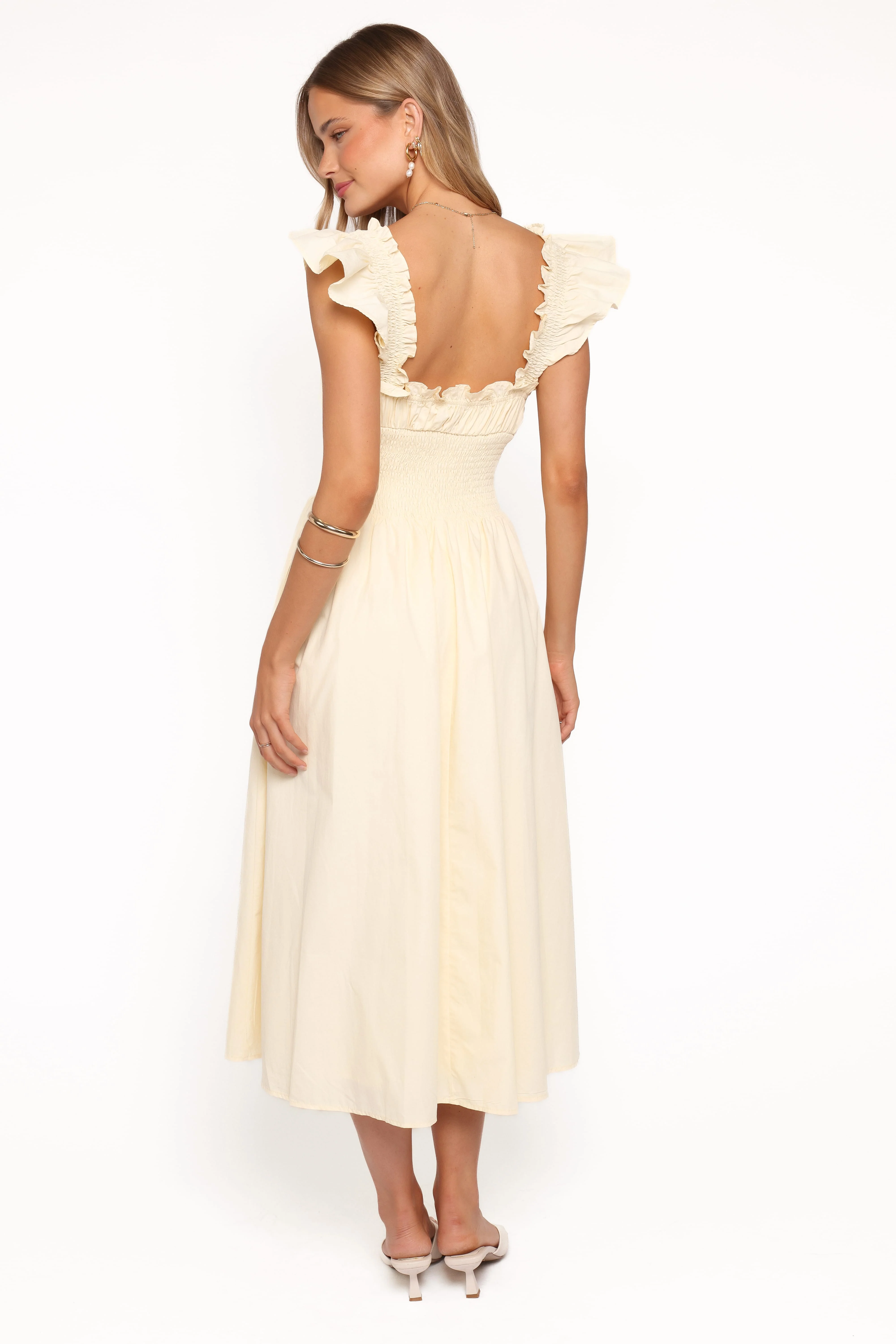 Bronte Midi Dress - Butter Yellow - Image 5