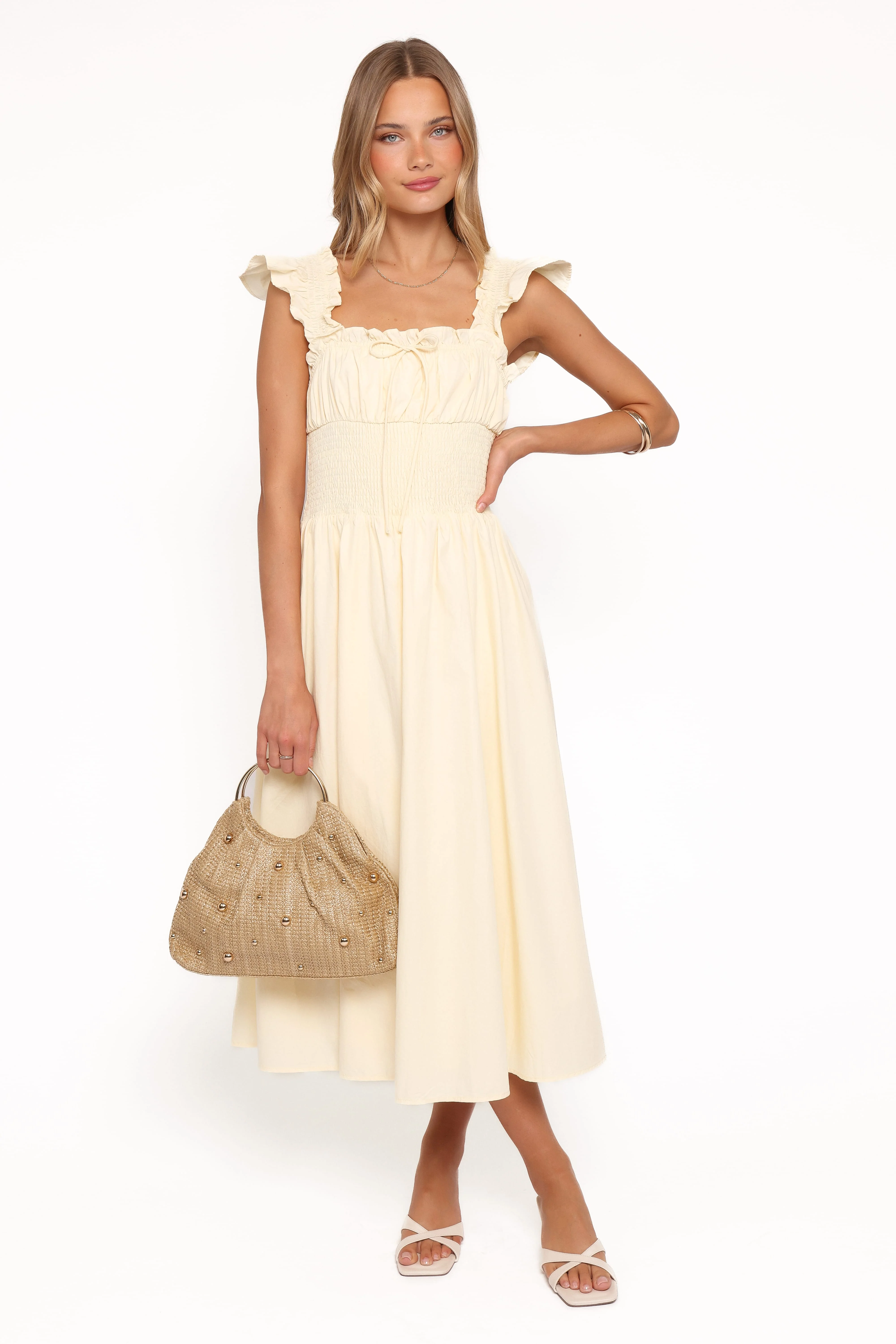 Bronte Midi Dress - Butter Yellow - Image 6