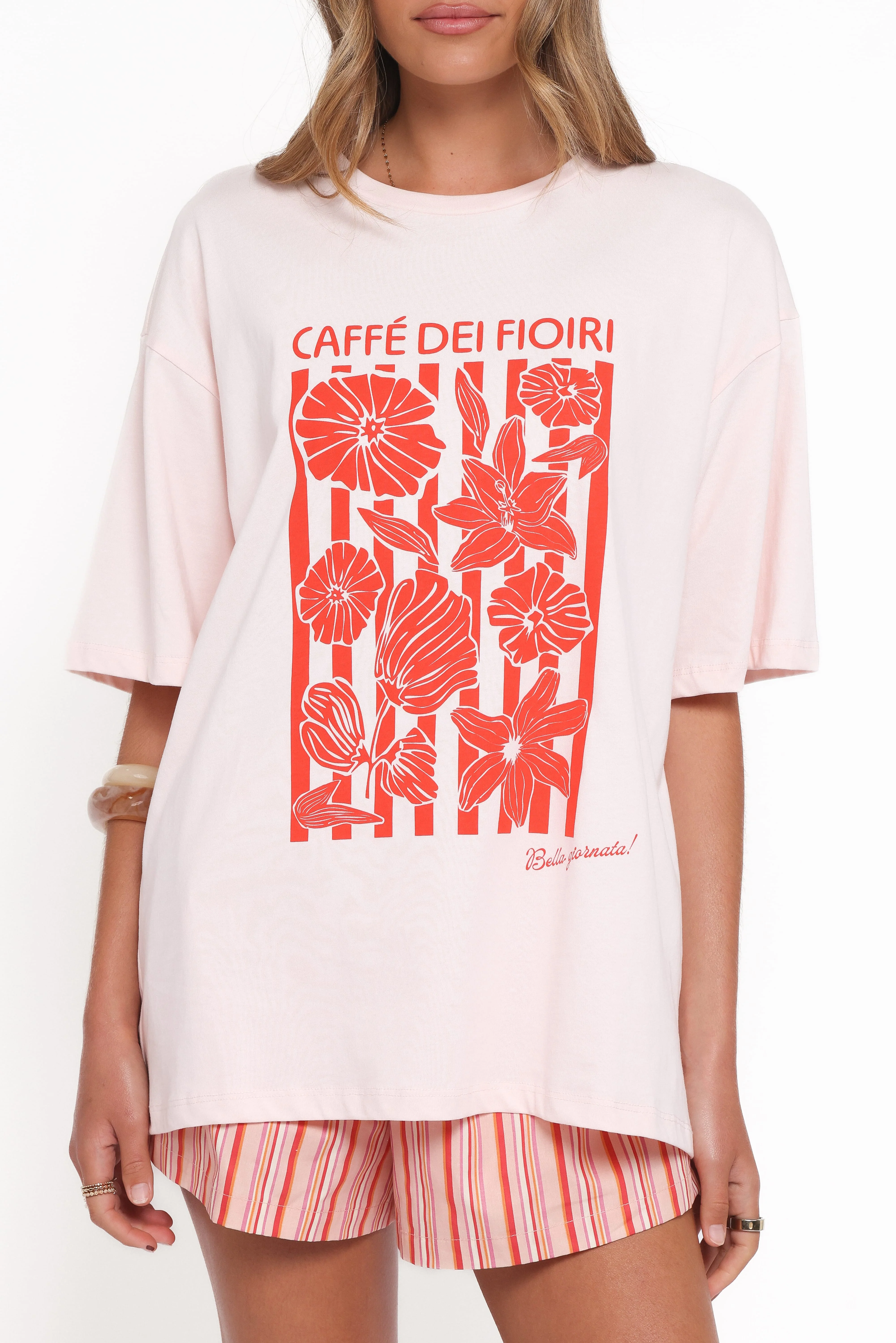Caffe Dei Fiori Tee - Pink - Image 3